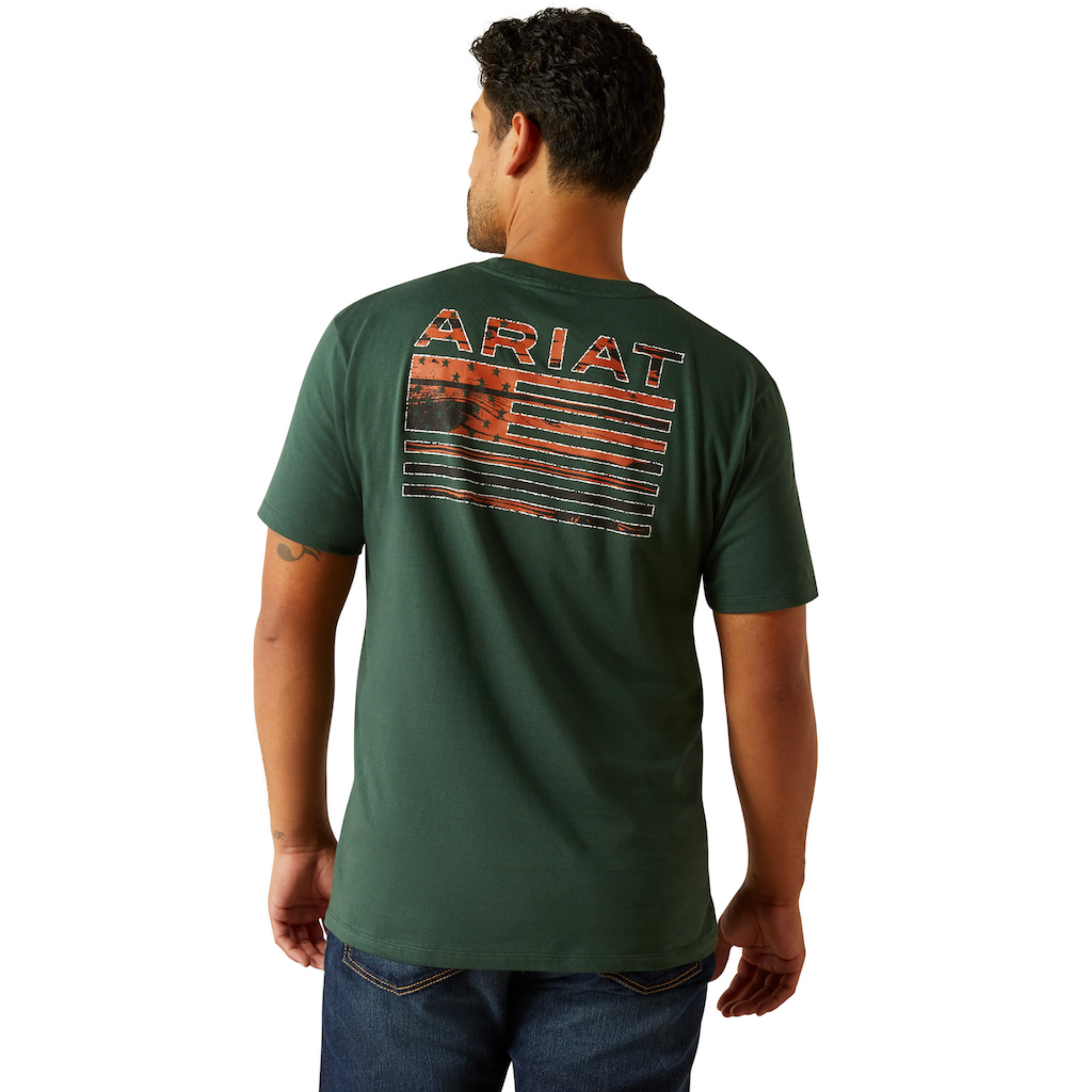 Picture of Ariat 10058890 Ariat Rustic Wood Flag T-Shirt