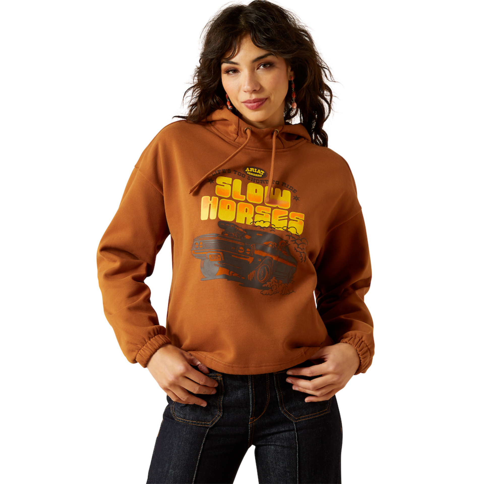 Picture of Ariat 10062430 Essential Sendero Slow Horses Hoodie