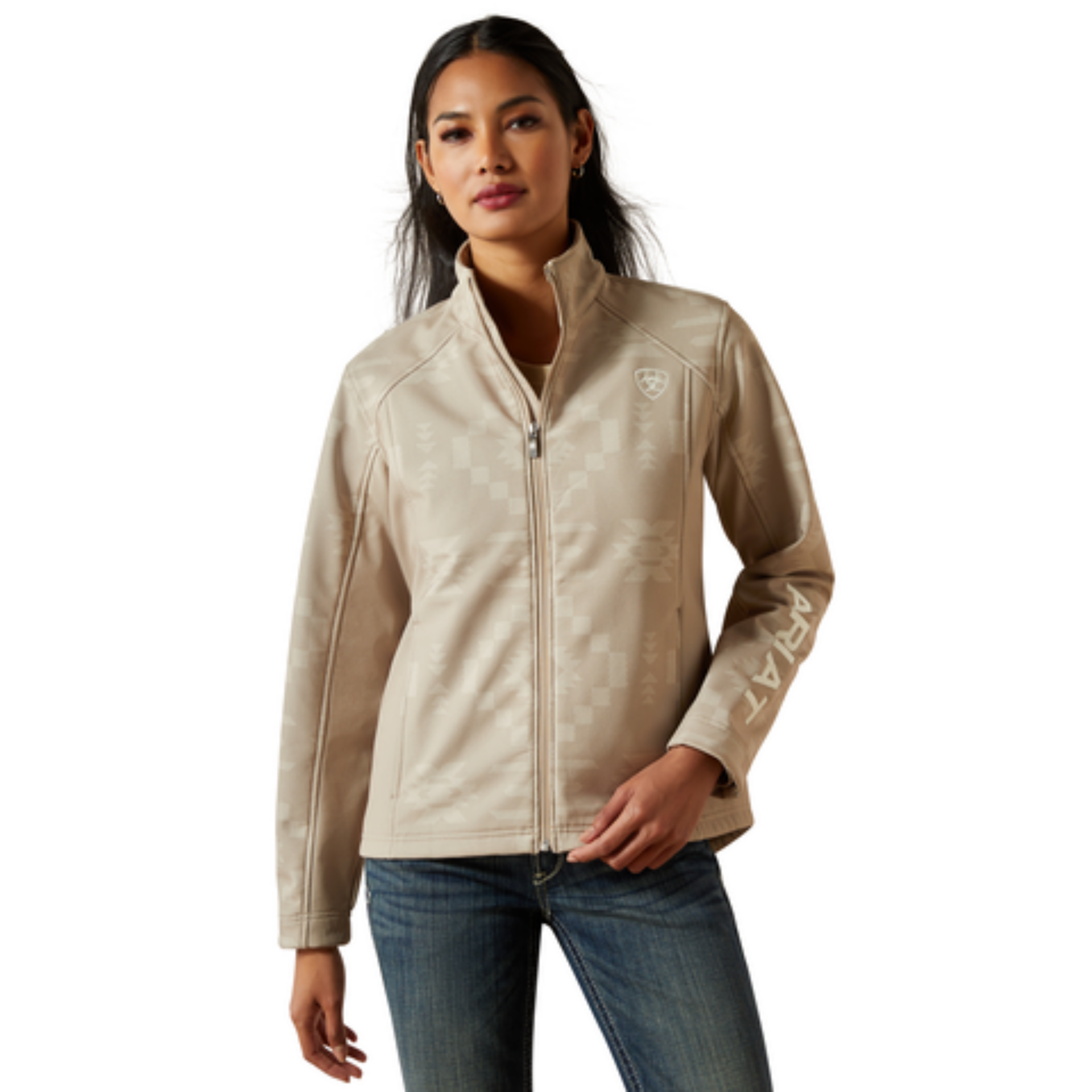 Picture of Ariat 10062212 Ariat Logo Softshell Print Jacket
