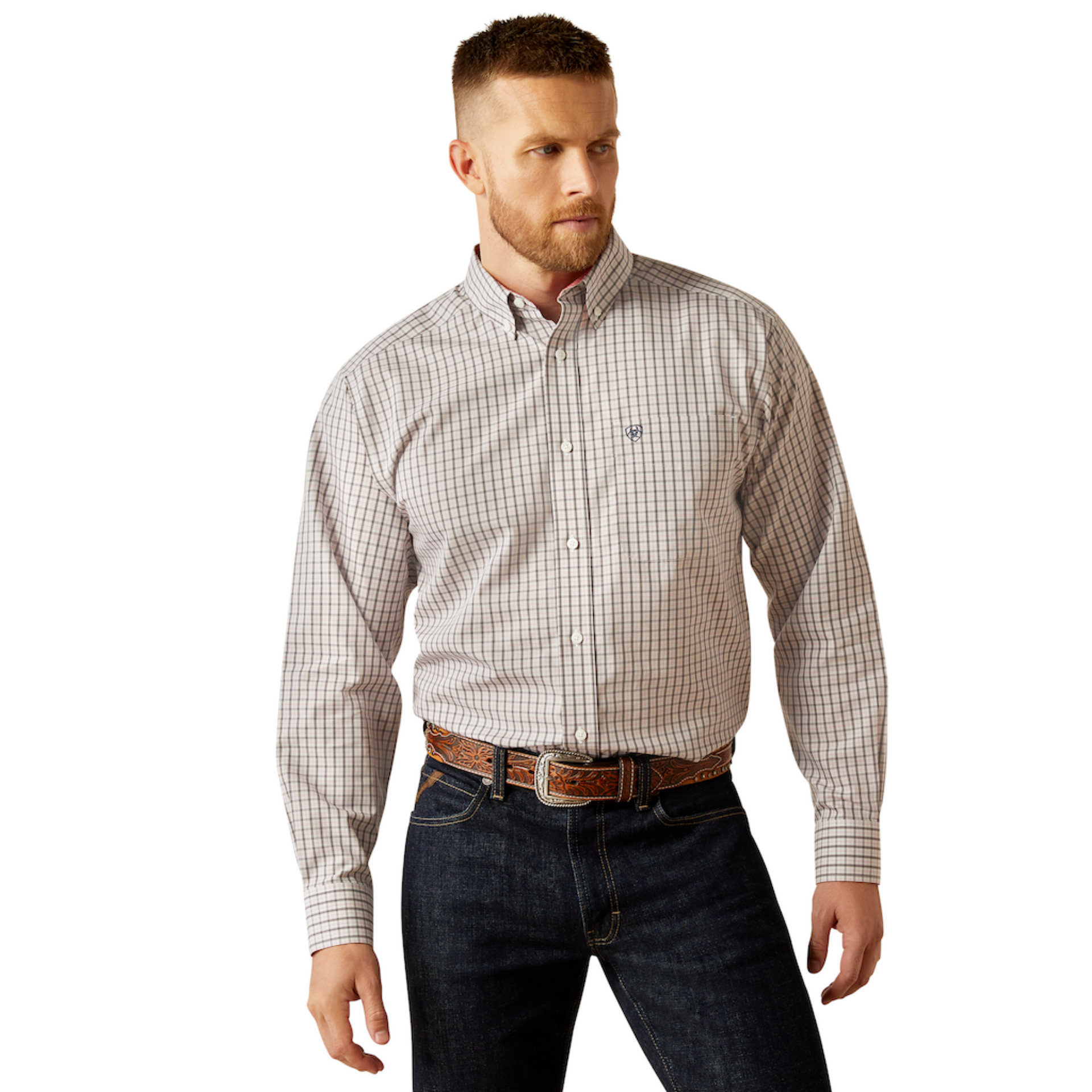 Picture of Ariat 10058955 Wrinkle Free Drew Classic Fit Shirt
