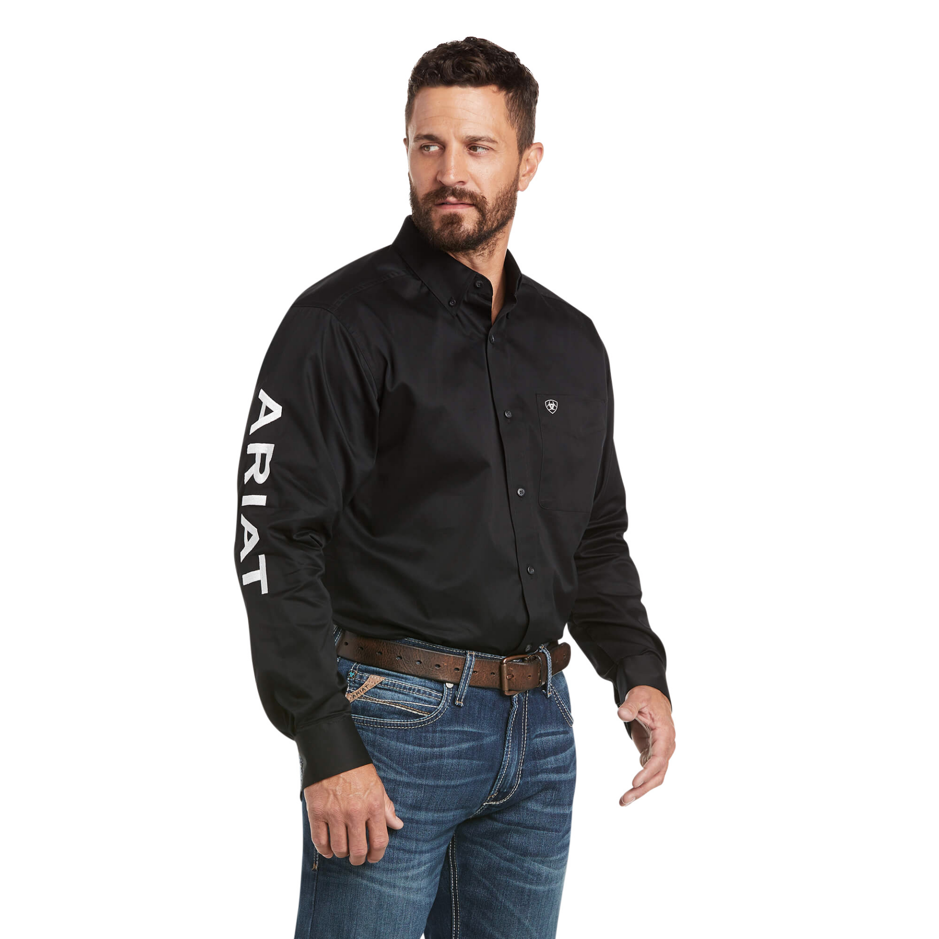 Picture of Ariat 10017497 Team Logo Twill Classic Fit Shirt