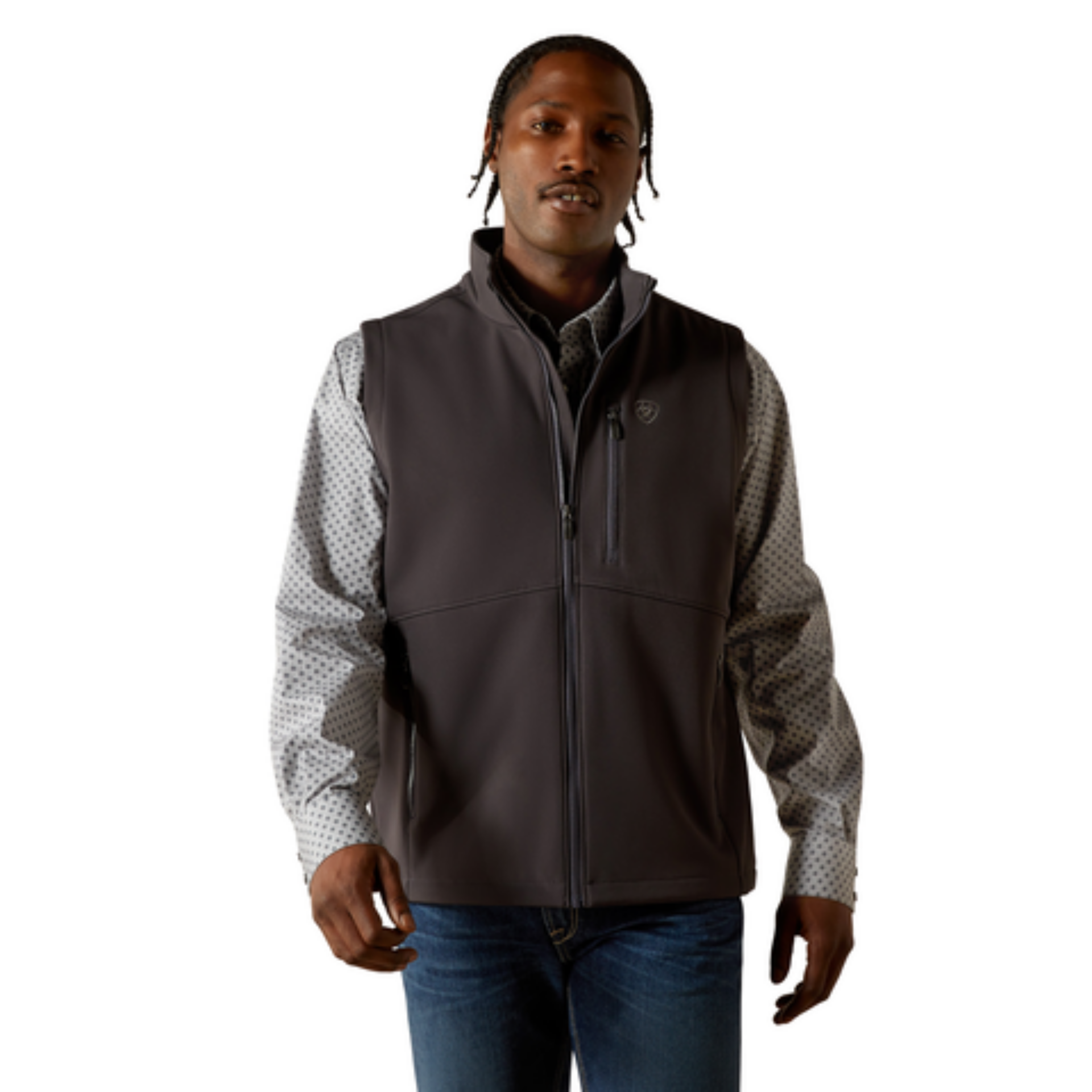 Picture of Ariat 10062589 Logo Softshell  Vest