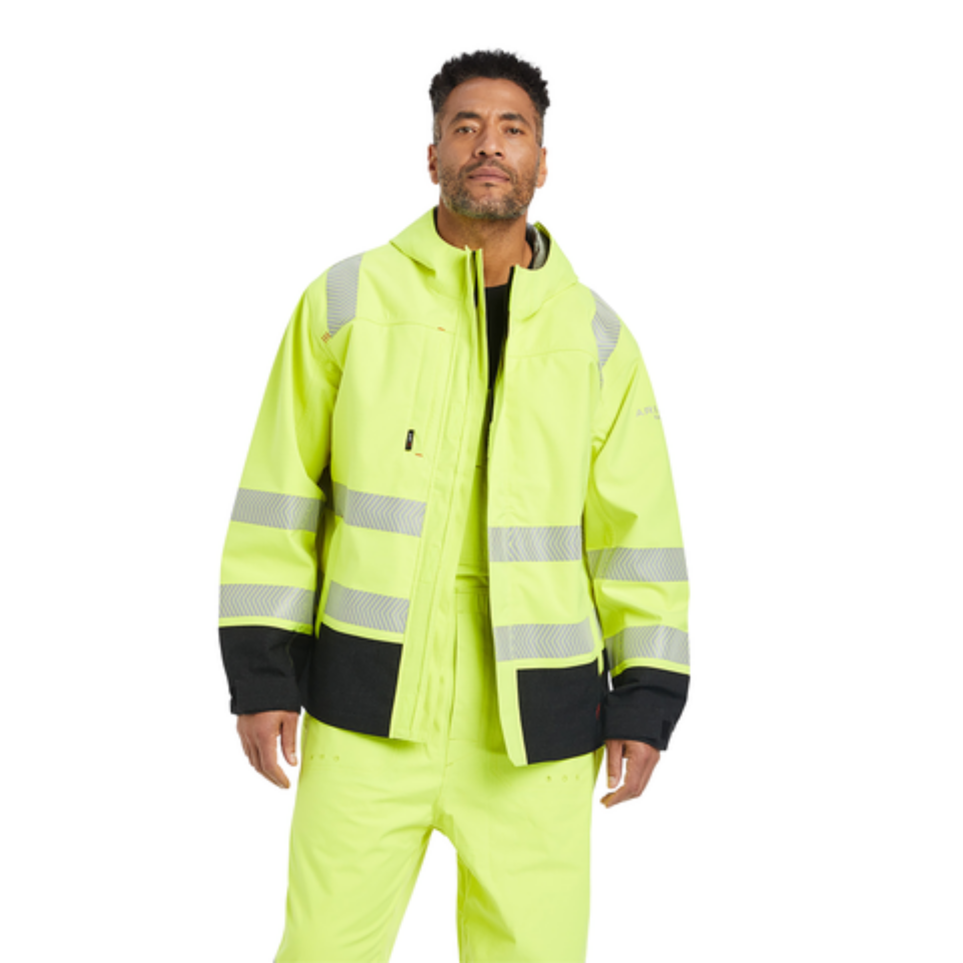 Picture of Ariat 10041788 FR Hi-Vis Hooded Waterproof Jacket