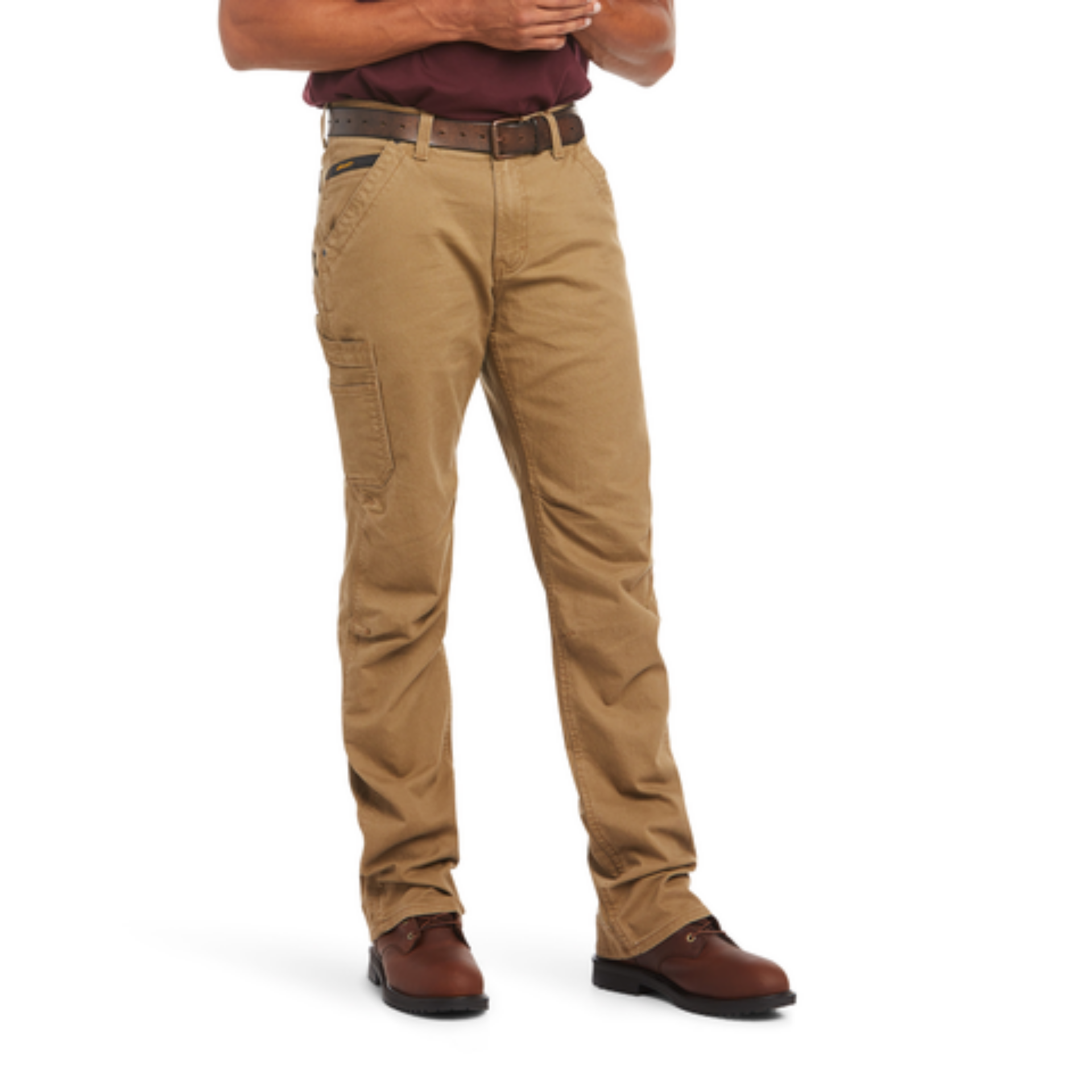 Picture of Ariat 10025972 Rebar M4 Relaxed Washed Twill Dungaree DuraStretch Boot Cut Pants