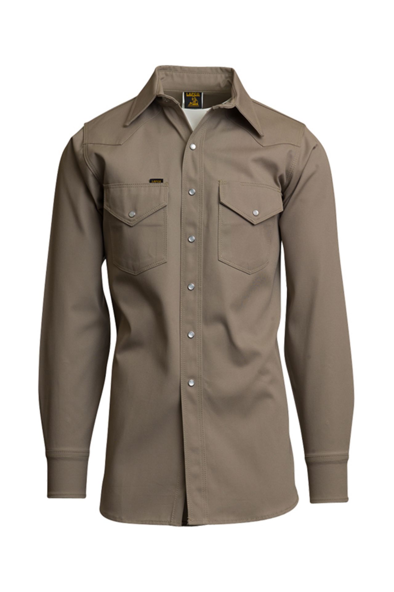 Picture of Lapco LS Heavy-Duty Welding Shirt | Non-FR | Khaki 10oz. 100% Cotton