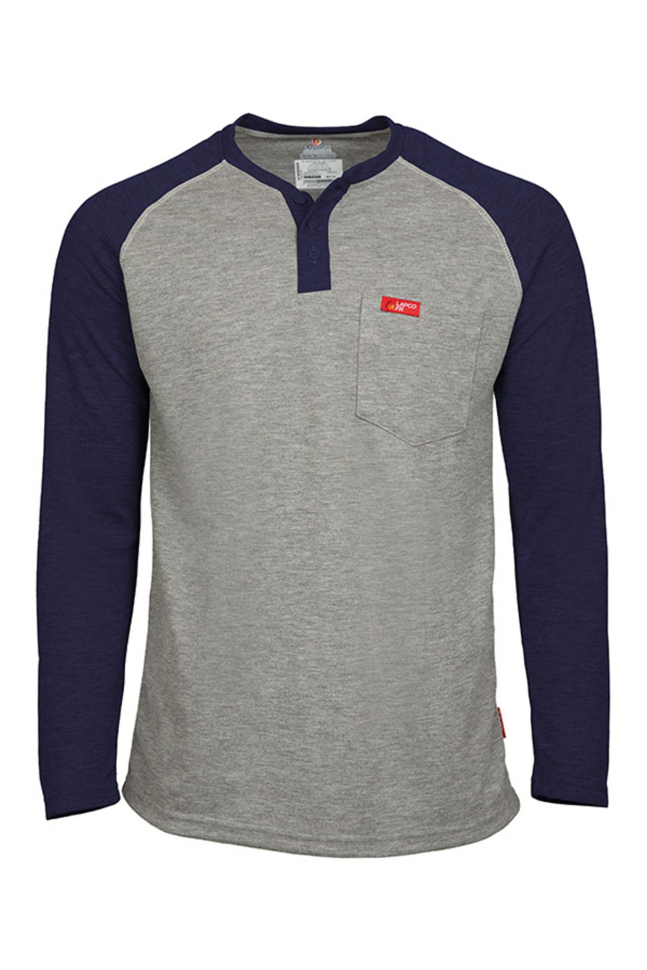 Picture of Lapco FRT-RHP FR Raglan Henley | 6oz. Inherent Knit