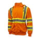 Picture of Radians SW01X-2 High Neck Zip Front X-Back Hooded Sweatshirt