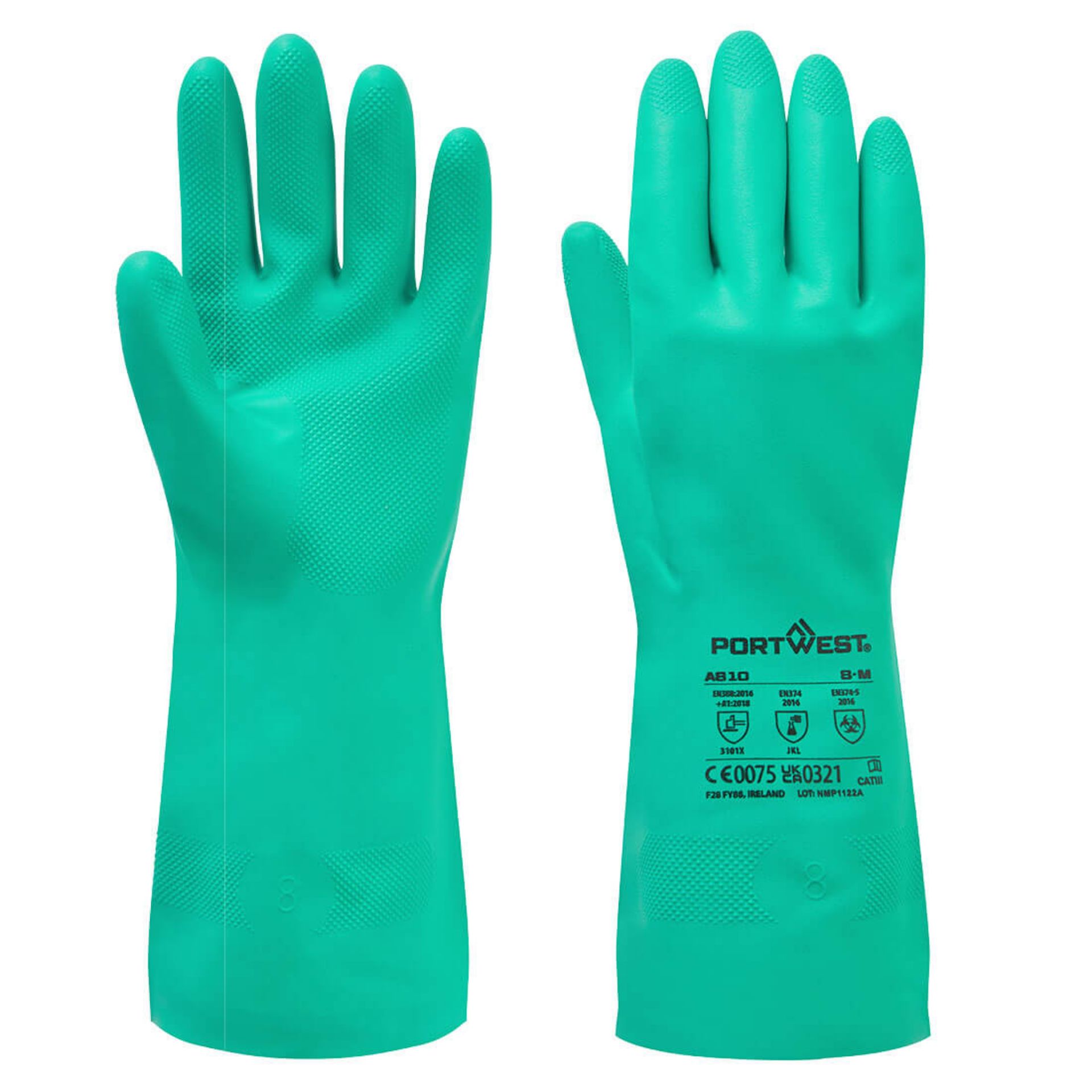 Picture of Portwest A810 Nitrosafe Chemical Gauntlet - Nitrile