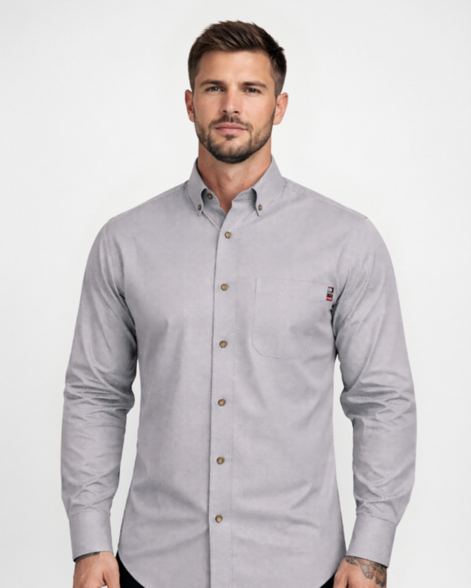 Picture of Forge FR MFRPLDB-1 L/S MEN'S ASST FR PLD BUTTON SHIRT