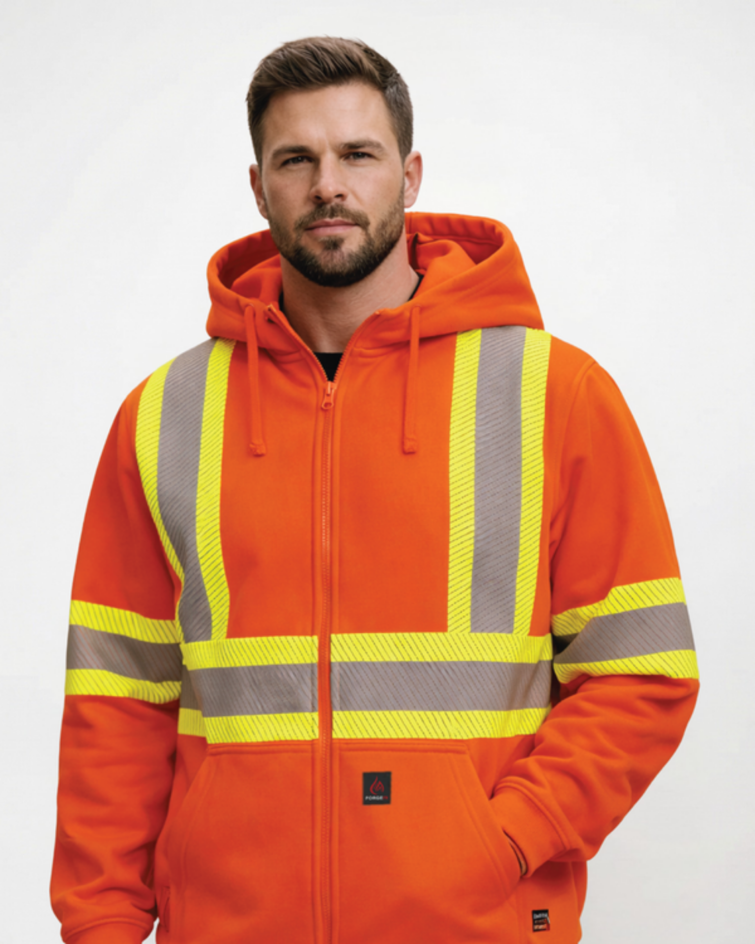 Picture of Forge FR MFRCHDY-4 MEN'S FR HOODIE WITH ZIPPER WITH TAPING