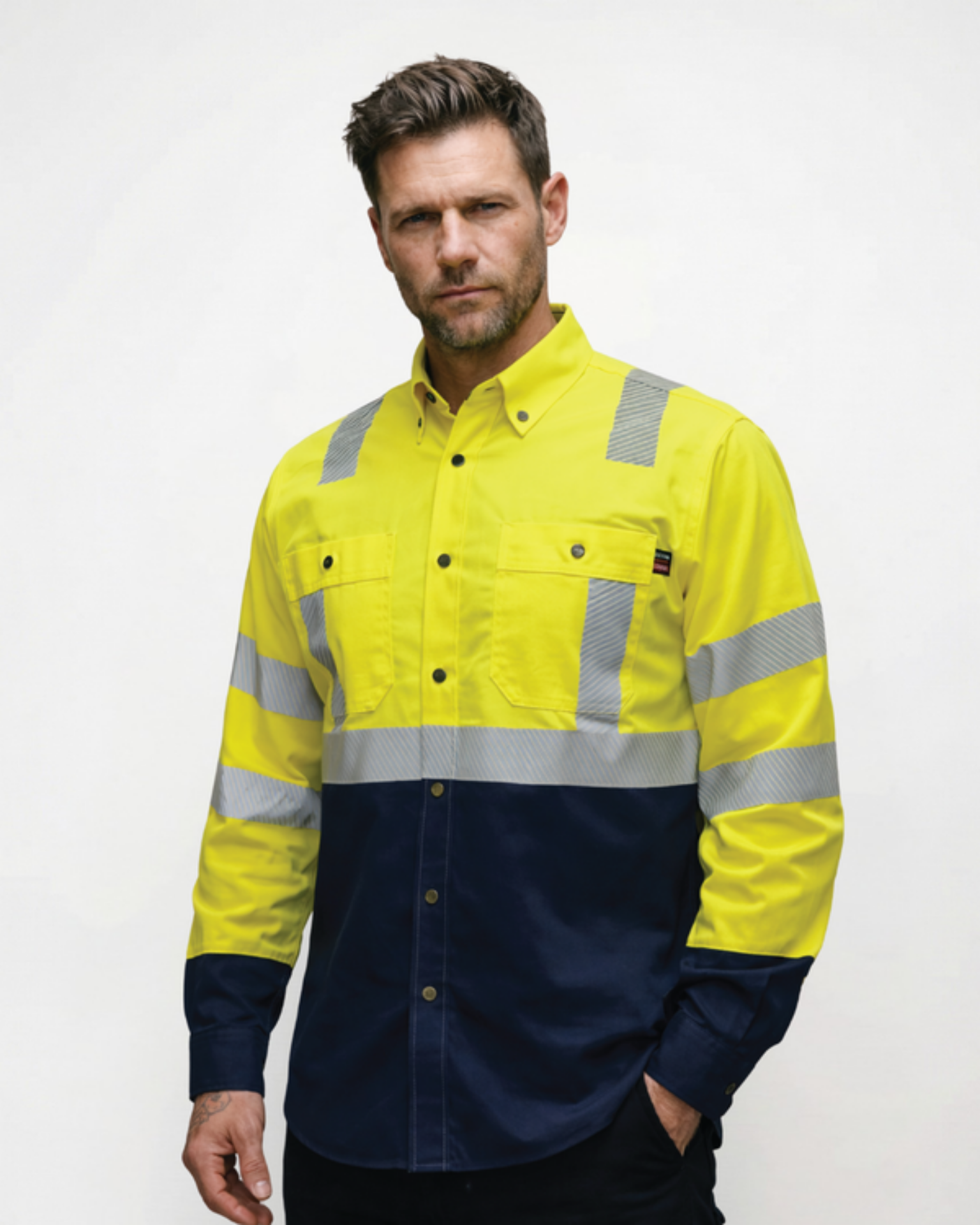 Picture of Forge FR MFRHVSTT-2 MEN'S YELLOW HI-VIS TWO TONE SHIRT