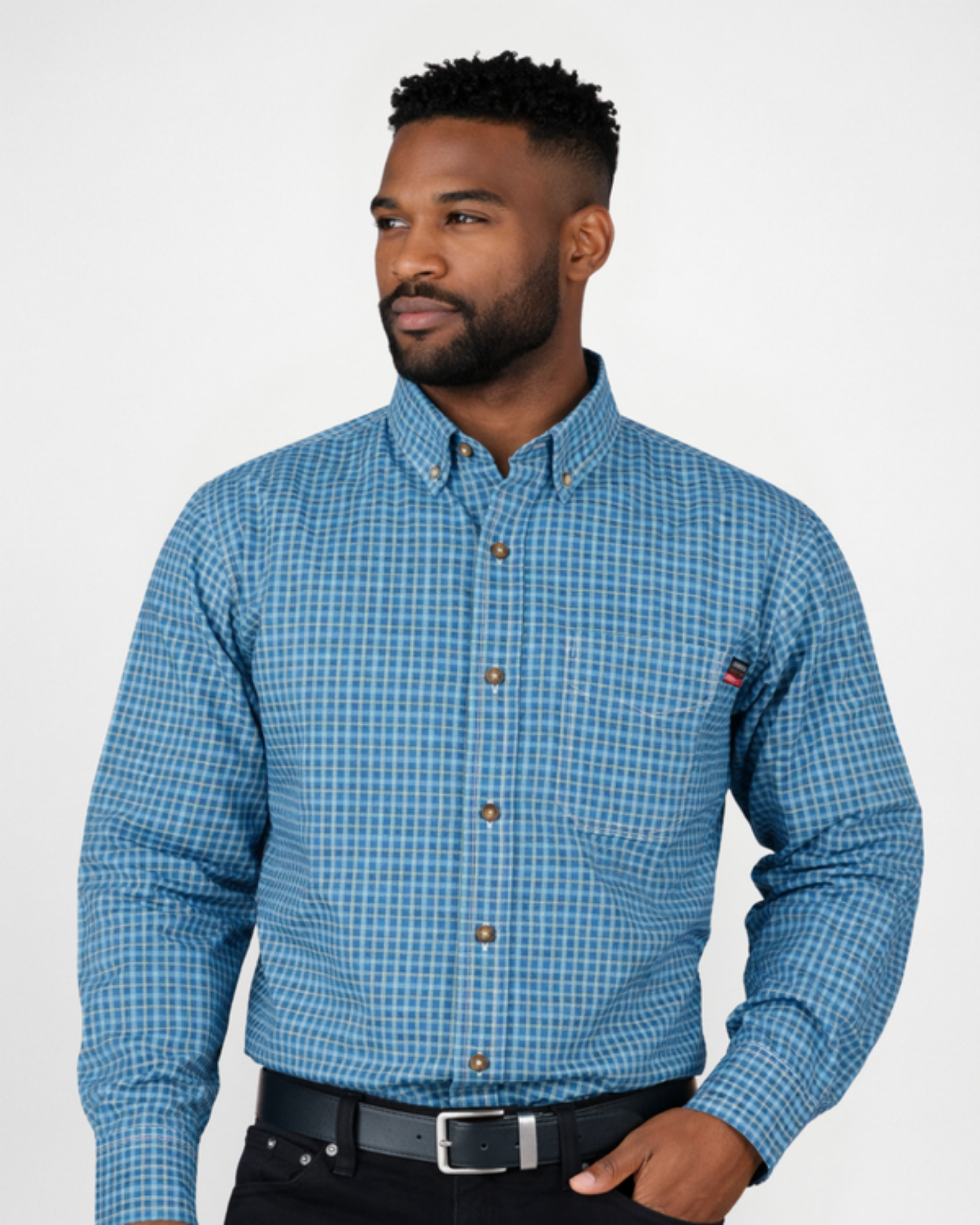Picture of Forge FR MFRPLDB-5 L/S MEN'S ASST FR PLD BUTTON SHIRT