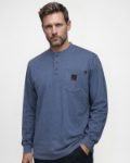 Picture of Forge FR MFRHNLYSTR-4 MEN'S STRETCH HENLEY TEE