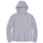 Picture of Carhartt 106236 Womens Force Sun Defender™ Relaxed LS Logo Hoodie