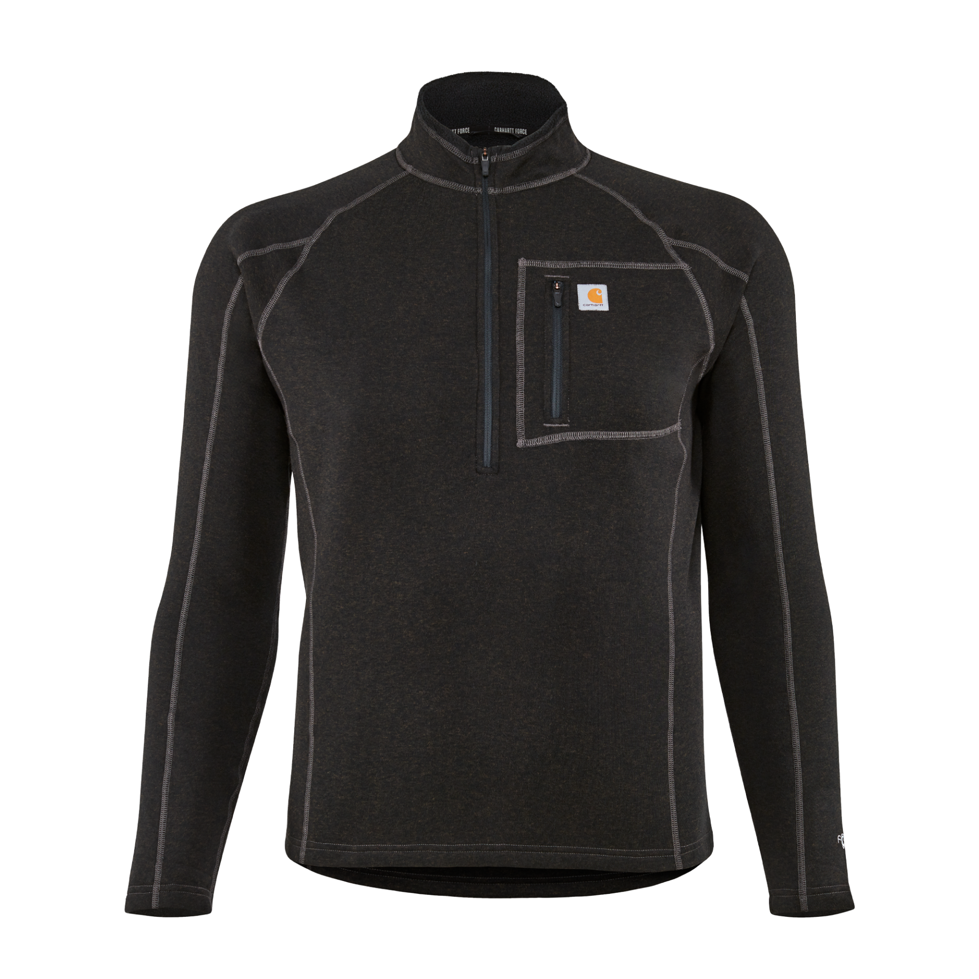 Picture of Carhartt UH0172MB UH0172-MB Force Heavyweight Synthetic-Merino Wool Blend Fleece Base Layer Quarter-Zip Top