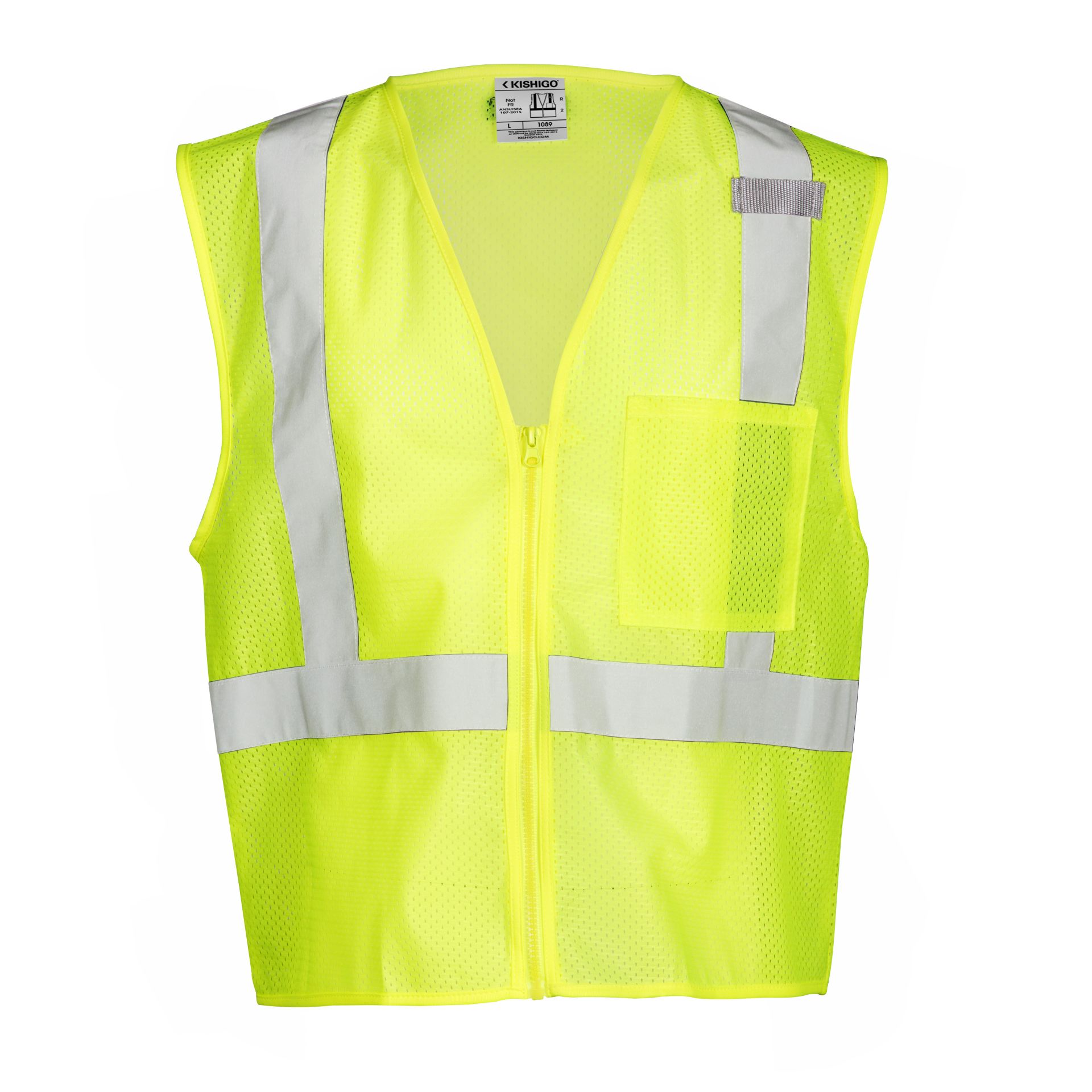 Picture of Kishigo 1089 Single Pocket Zipper Mesh Vest