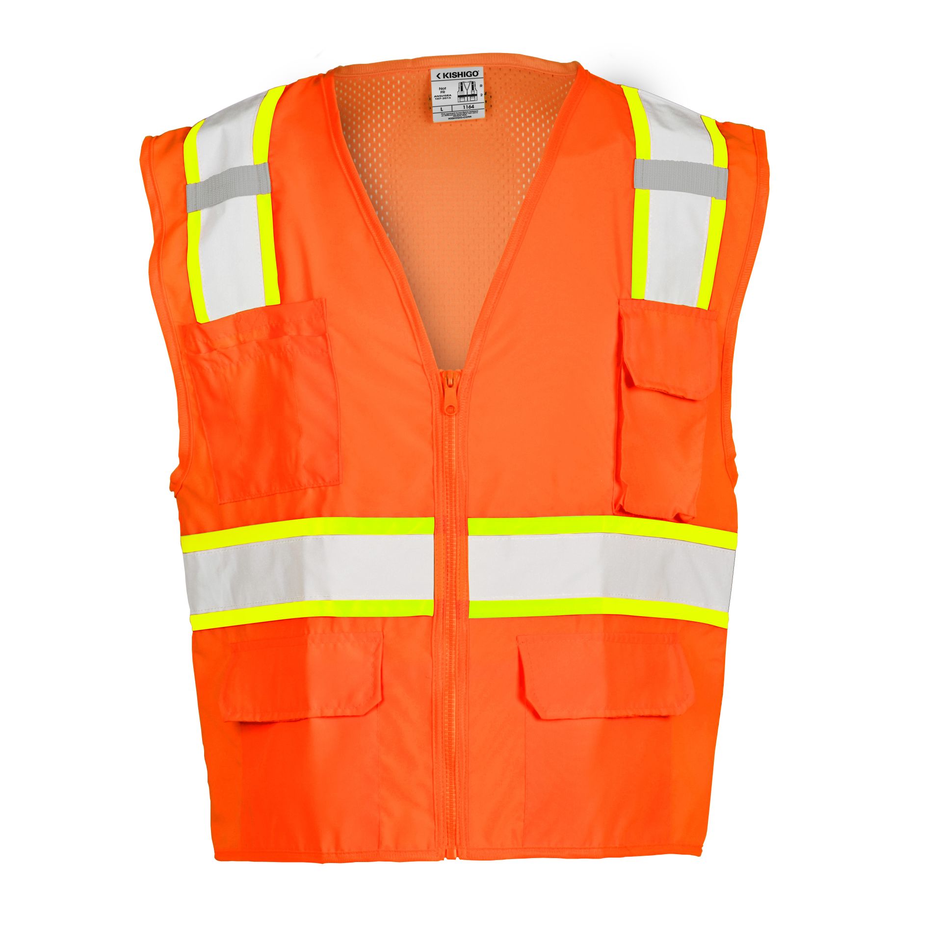 Picture of Kishigo 1164 Solid Front with Mesh Back Vest