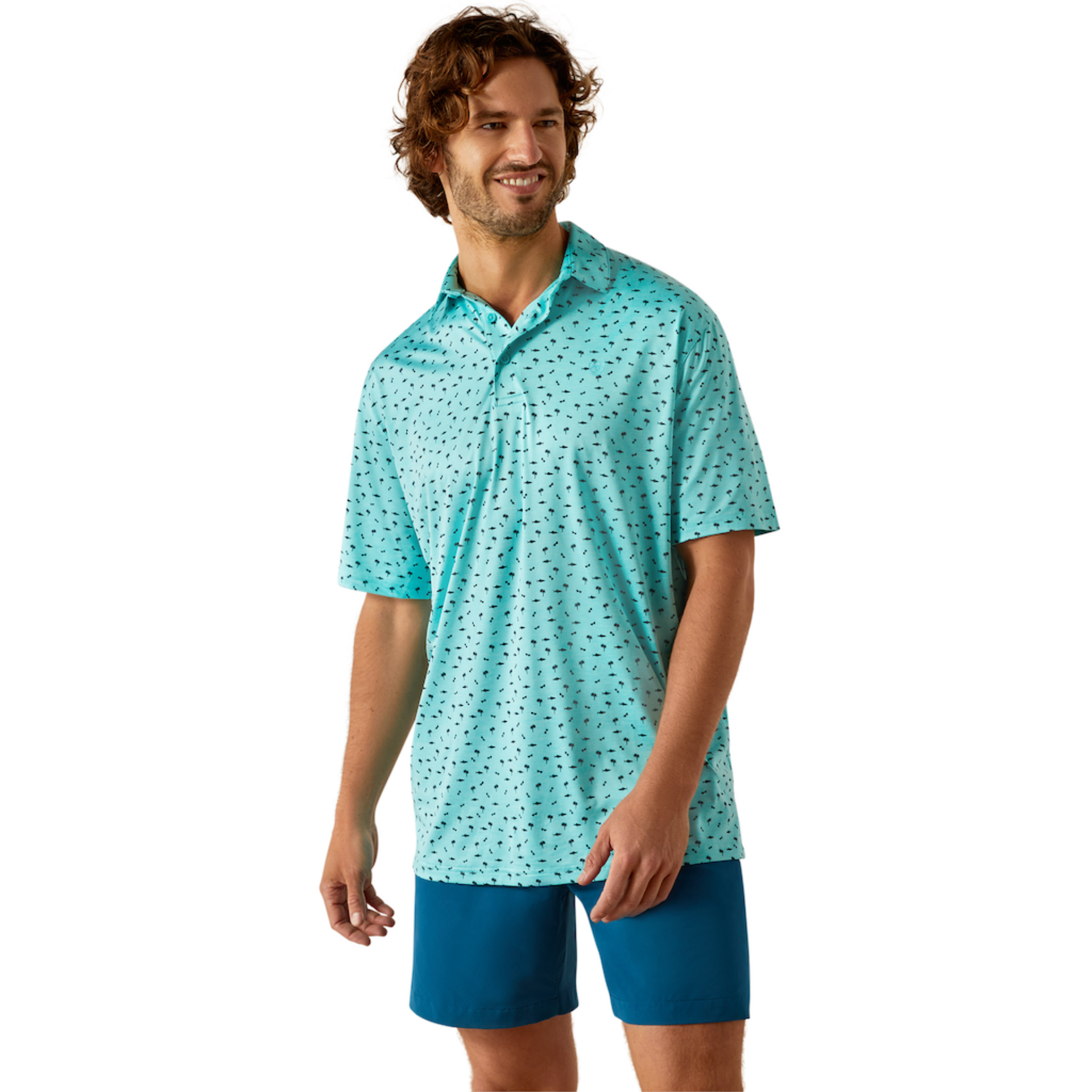 Picture of Ariat 10054867 Charger 2.0 Printed Polo