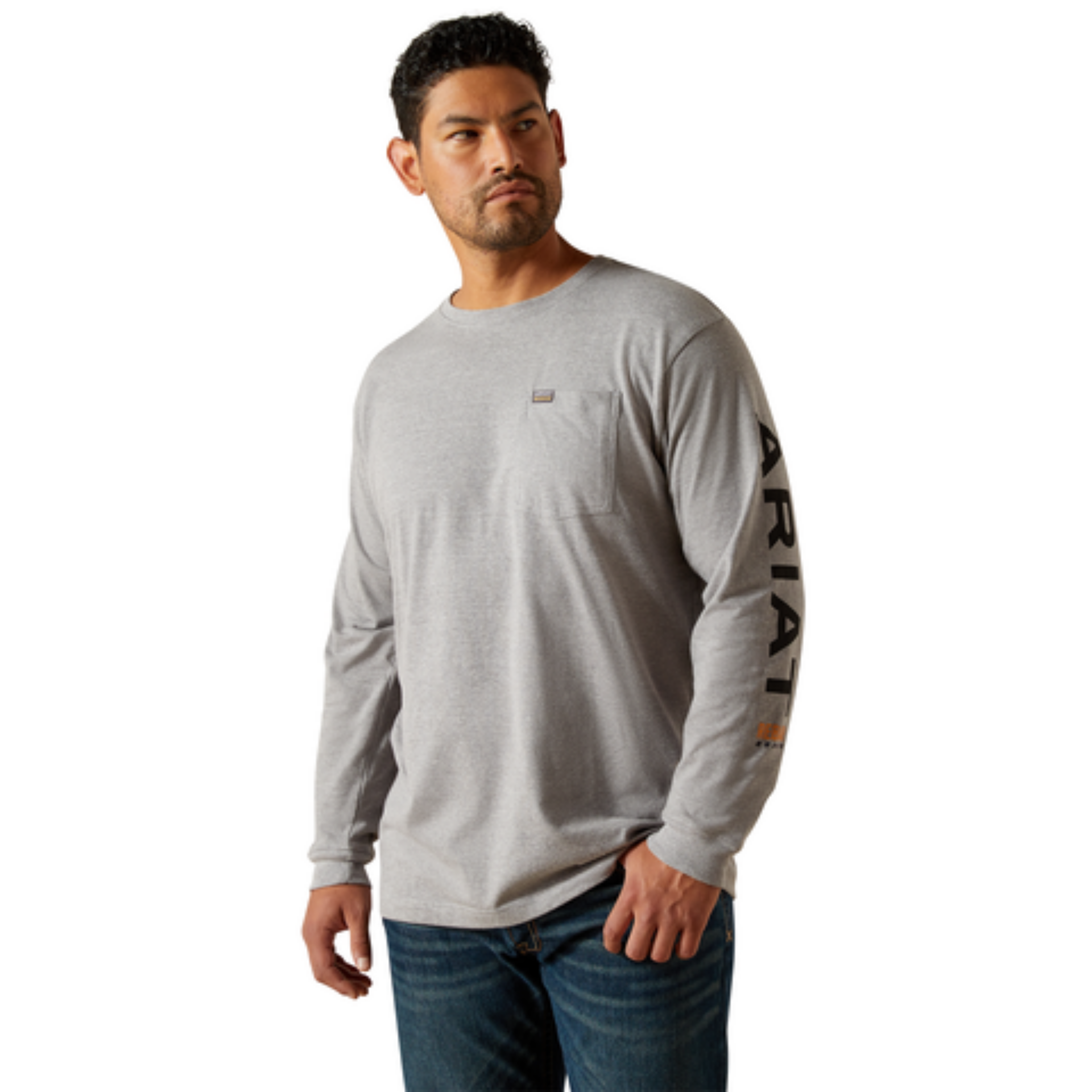 Picture of Ariat 10062754 Rebar Cotton Strong Standard Logo Pocket T-Shirt
