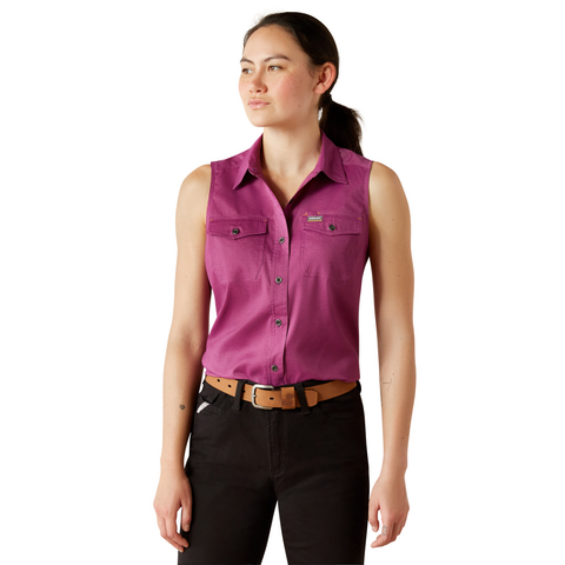 Picture of Ariat 10054858 Rebar Made Tough VentTEK DuraStretch  Tank