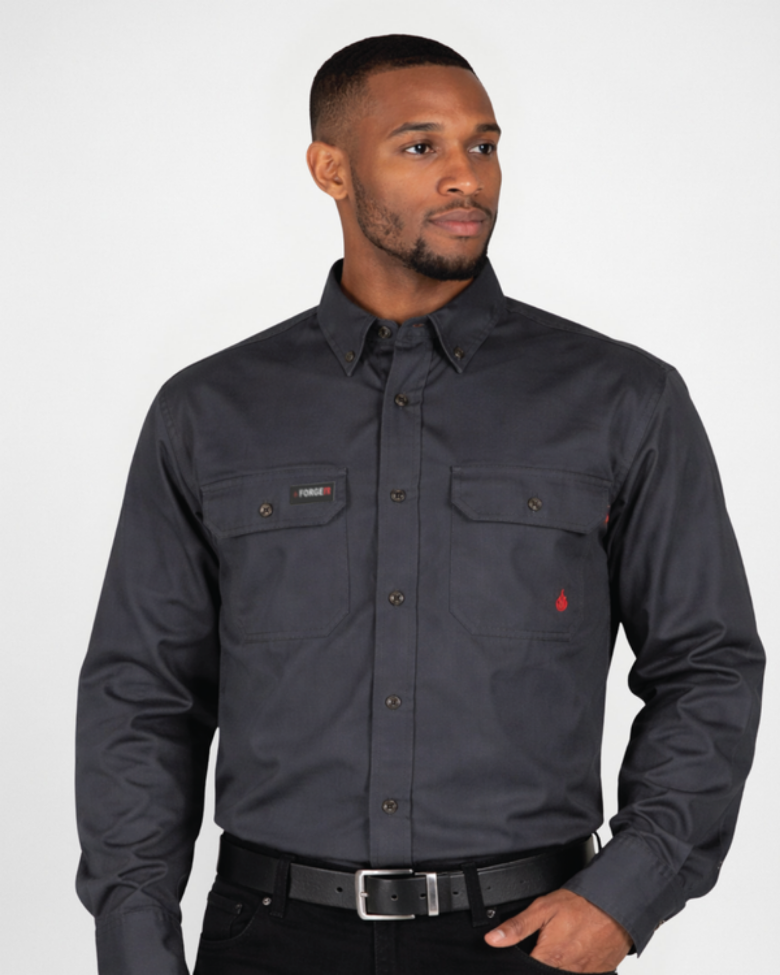 Picture of Forge FR MFRRIPVB-607 MEN'S FR RIPSTOP VENT BUTTON SHIRT