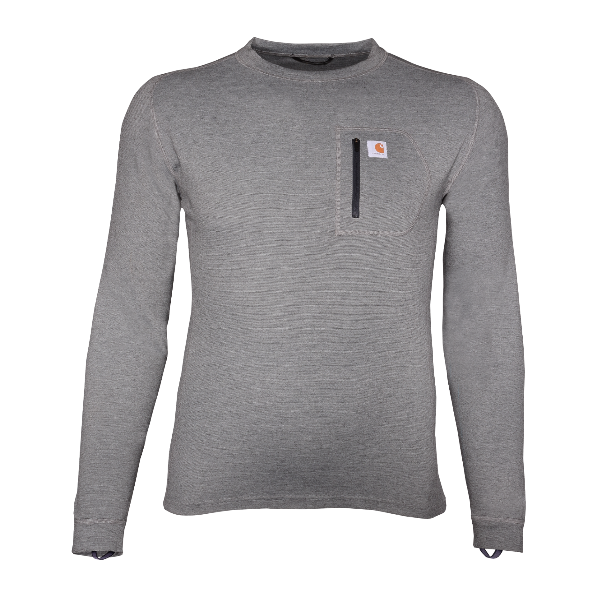 Picture of Carhartt UH0110M UH0110-MB Force Heavyweight Heathered Knit Base Layer Crewneck Pocket Top
