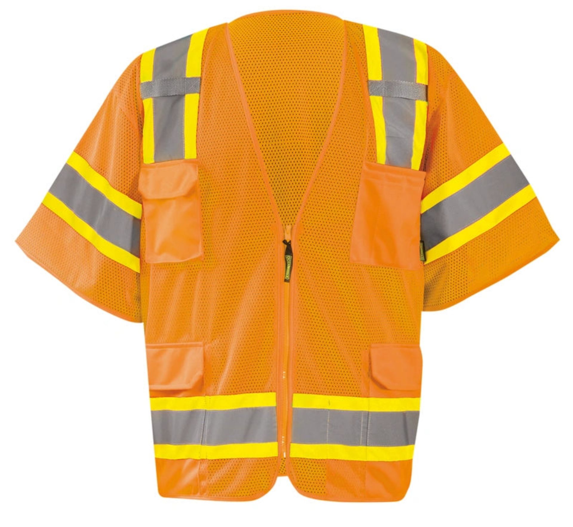 Picture of Occunomix ECO-SIMZ32T MESH TWO-TONE SURVEYOR VEST w/ZIPPER