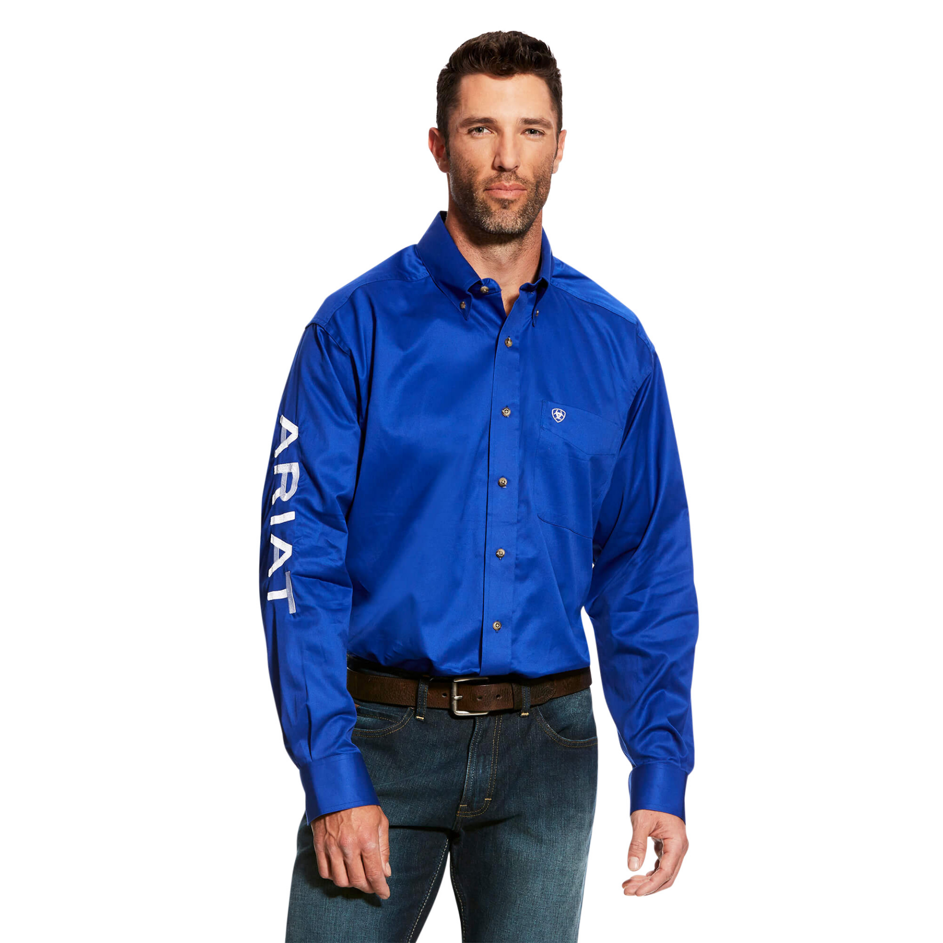 Picture of Ariat 10017498 Team Logo Twill Classic Fit Shirt