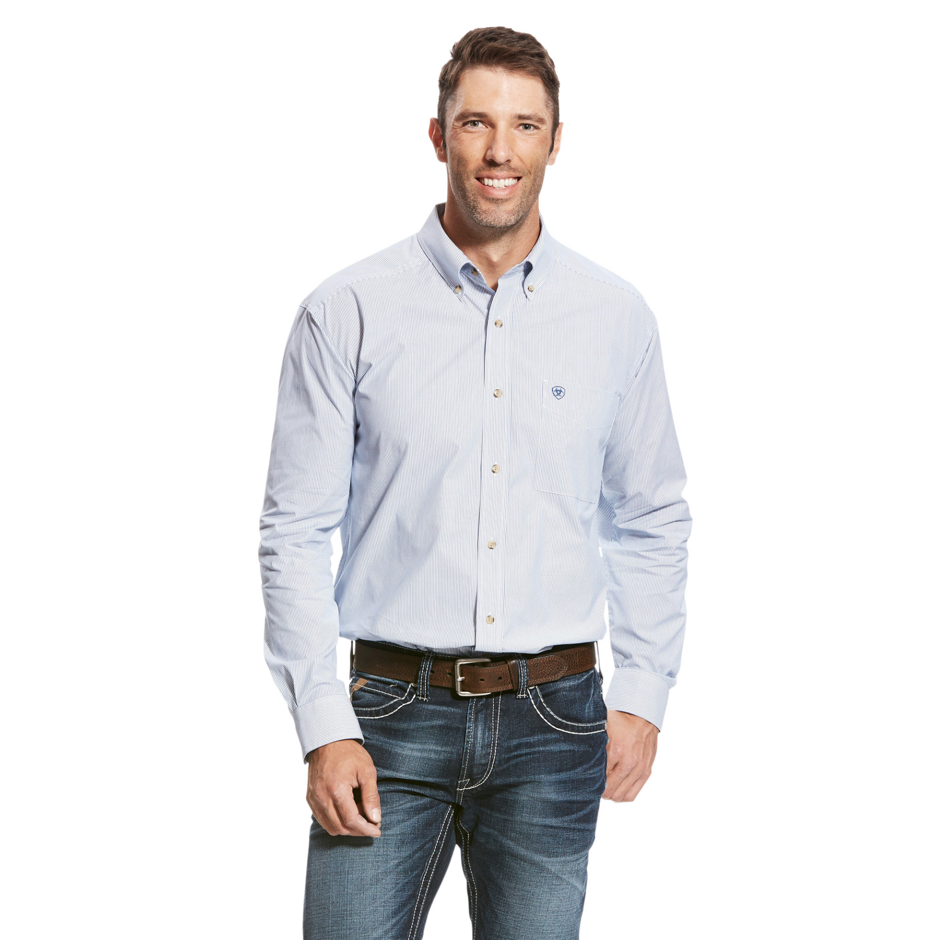 Picture of Ariat 10023597 Pro Series Dayne Mini Stripe Shirt