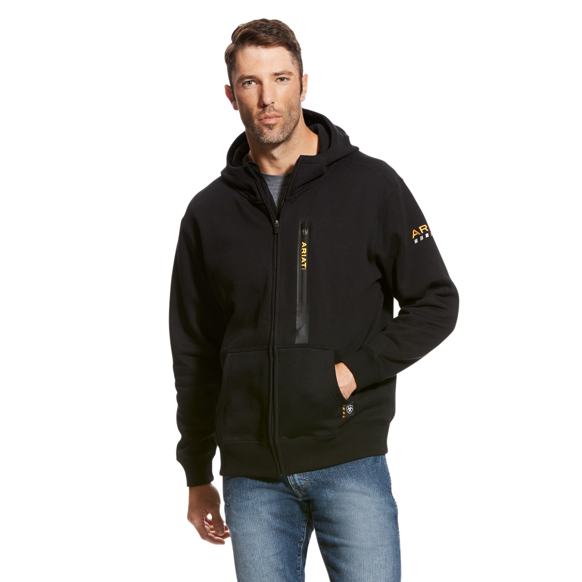Picture of Ariat 10023937 Rebar Workman Full Zip Hoodie