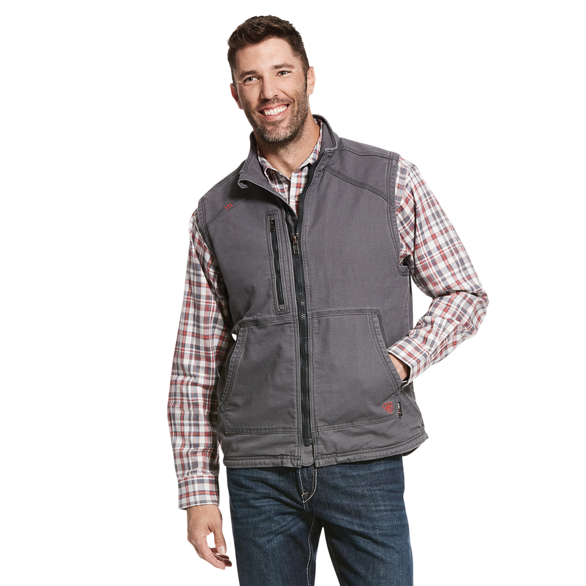 Picture of Ariat 10027868 FR DuraLight Cordura Canvas Vest