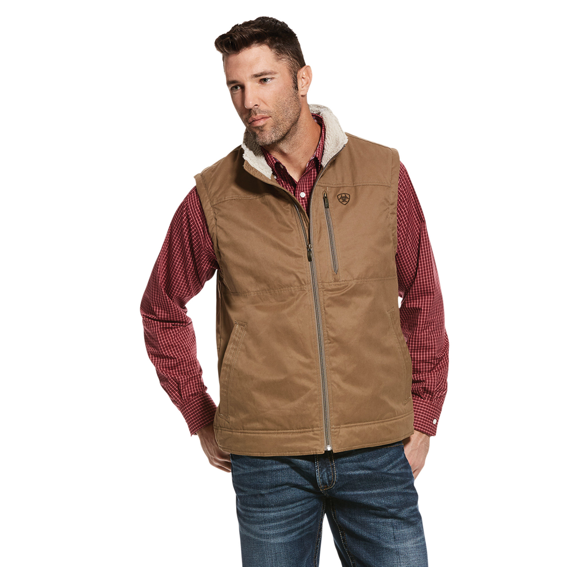 Picture of Ariat 10028416 Grizzly Canvas Insulated Vest