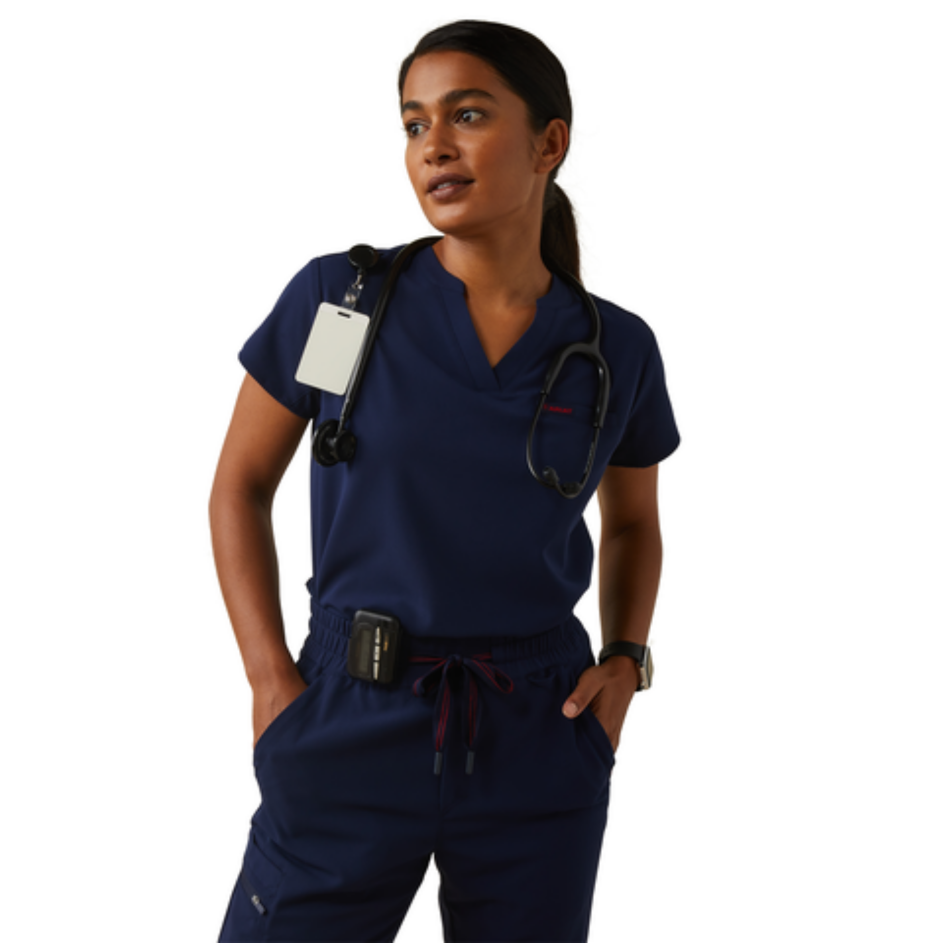 Picture of Ariat 10039680 Eliza Two Pocket Fashion Scrub Top