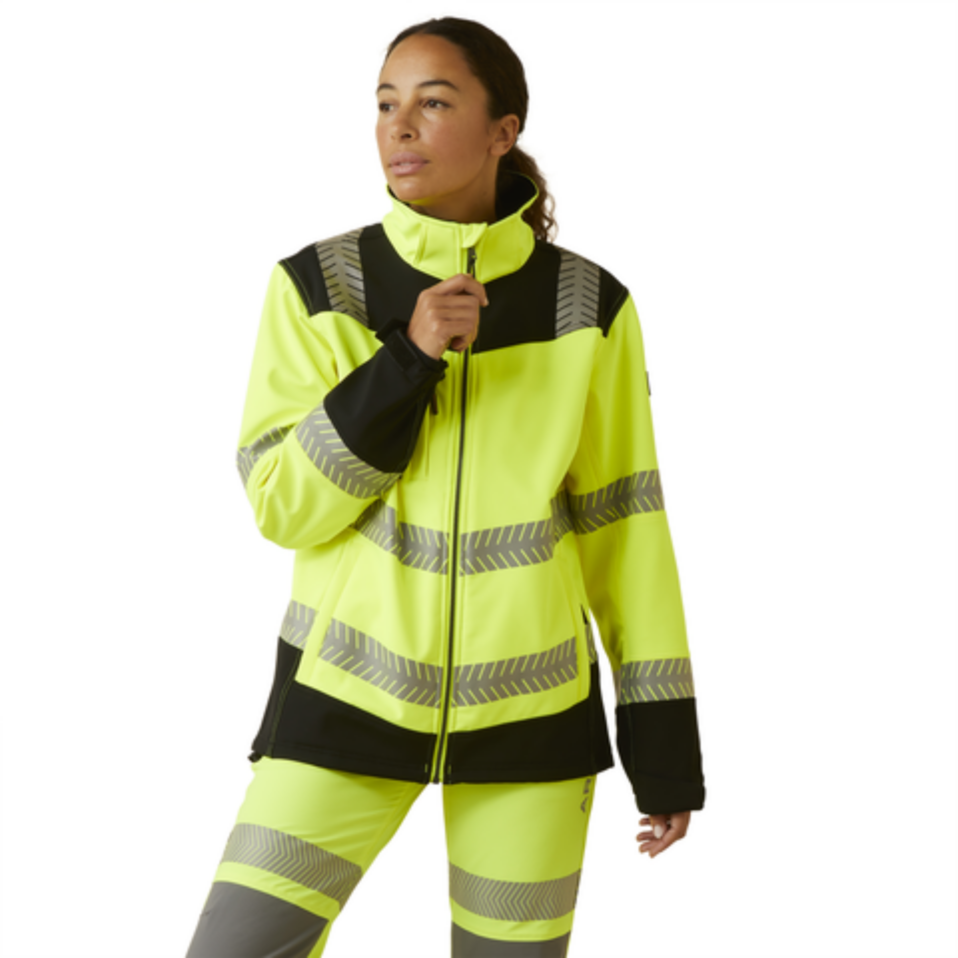 Picture of Ariat 10046381 Rebar Hi-Vis Softshell Jacket