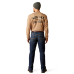 Picture of Ariat 10051854 Rebar M4 Relaxed Rail DuraStretch Boot Cut Jeans
