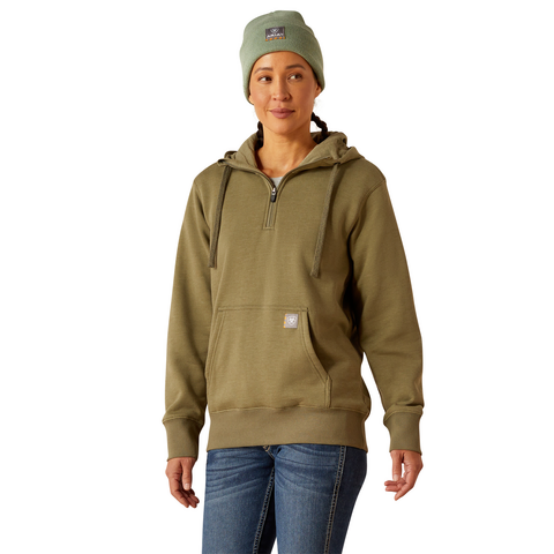 Picture of Ariat 10052846 REBAR SKILL SET 1/2 ZIP HOOD