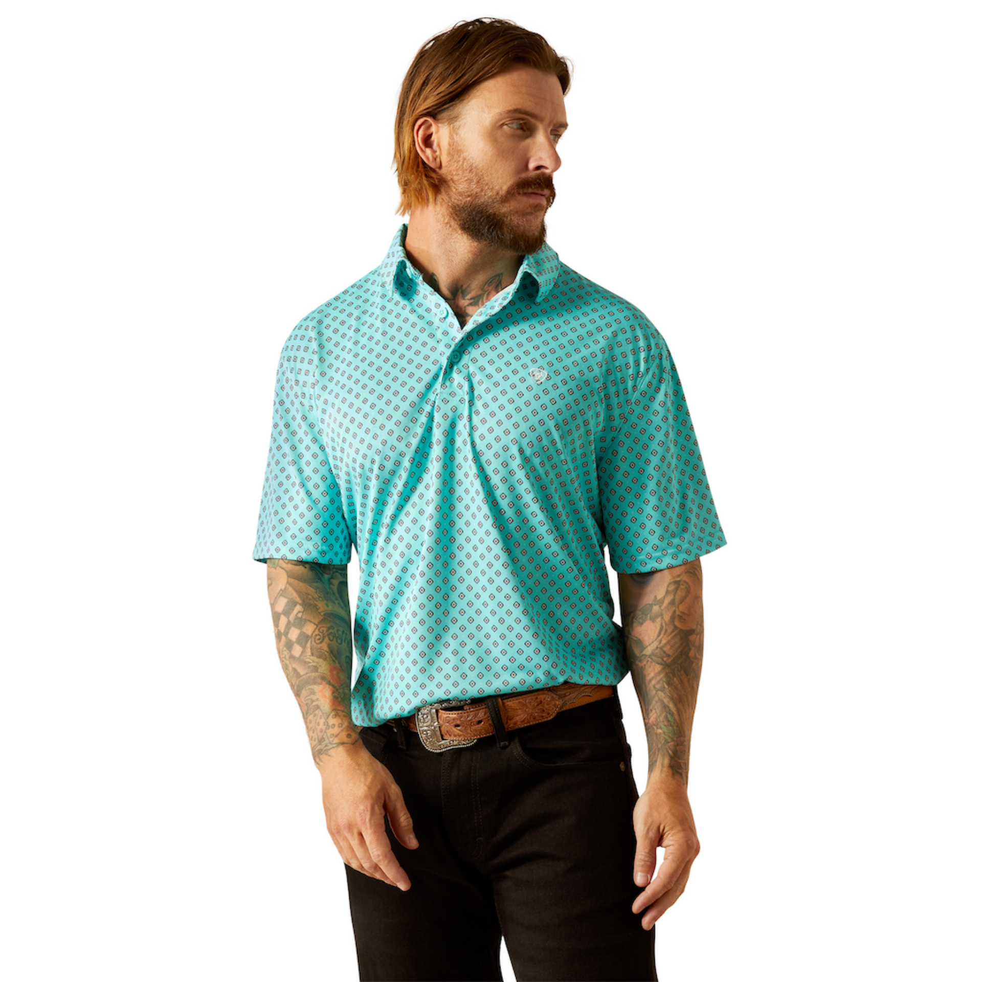 Picture of Ariat 10055183 All Over Print Polo