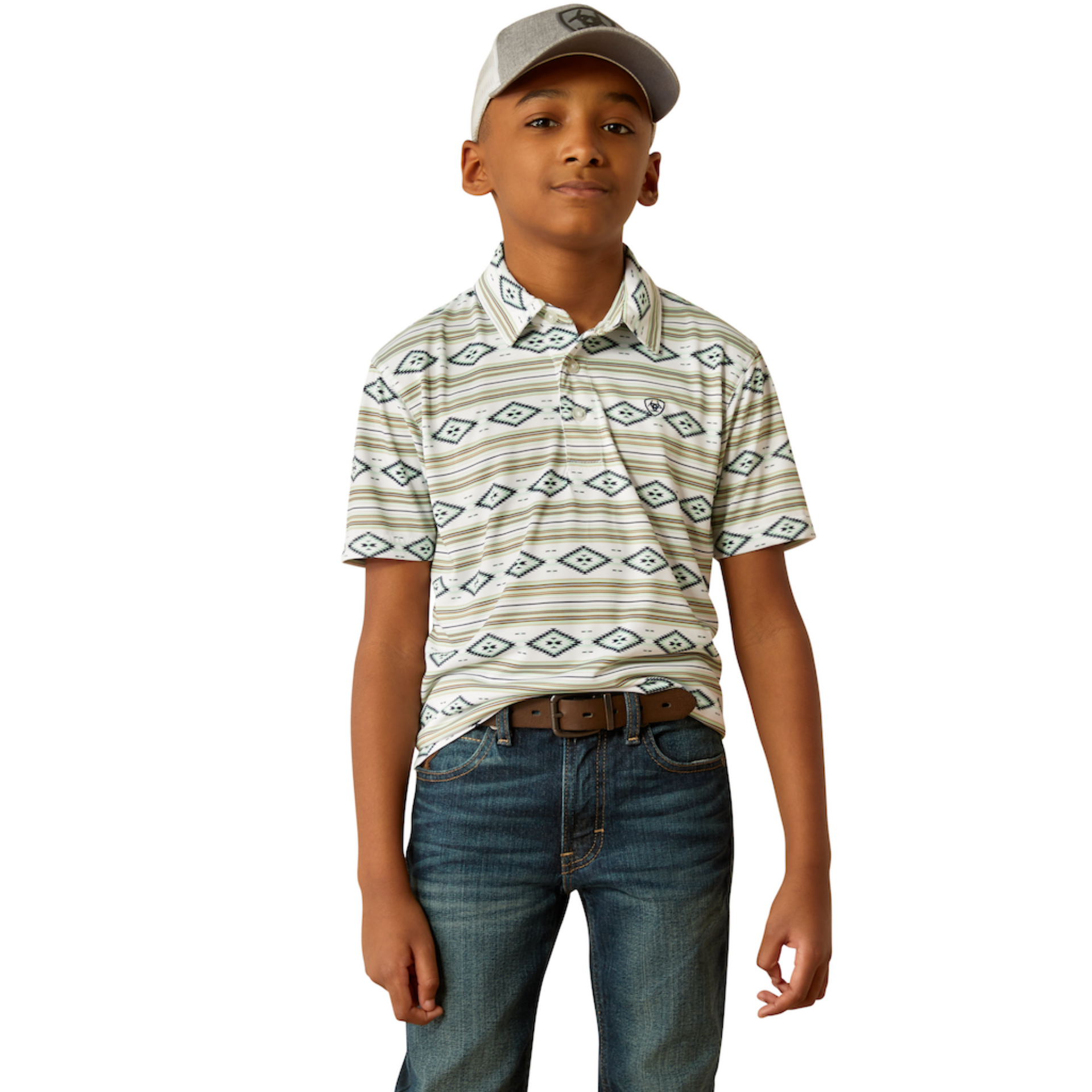 Picture of Ariat 10055424 All Over Print Polo