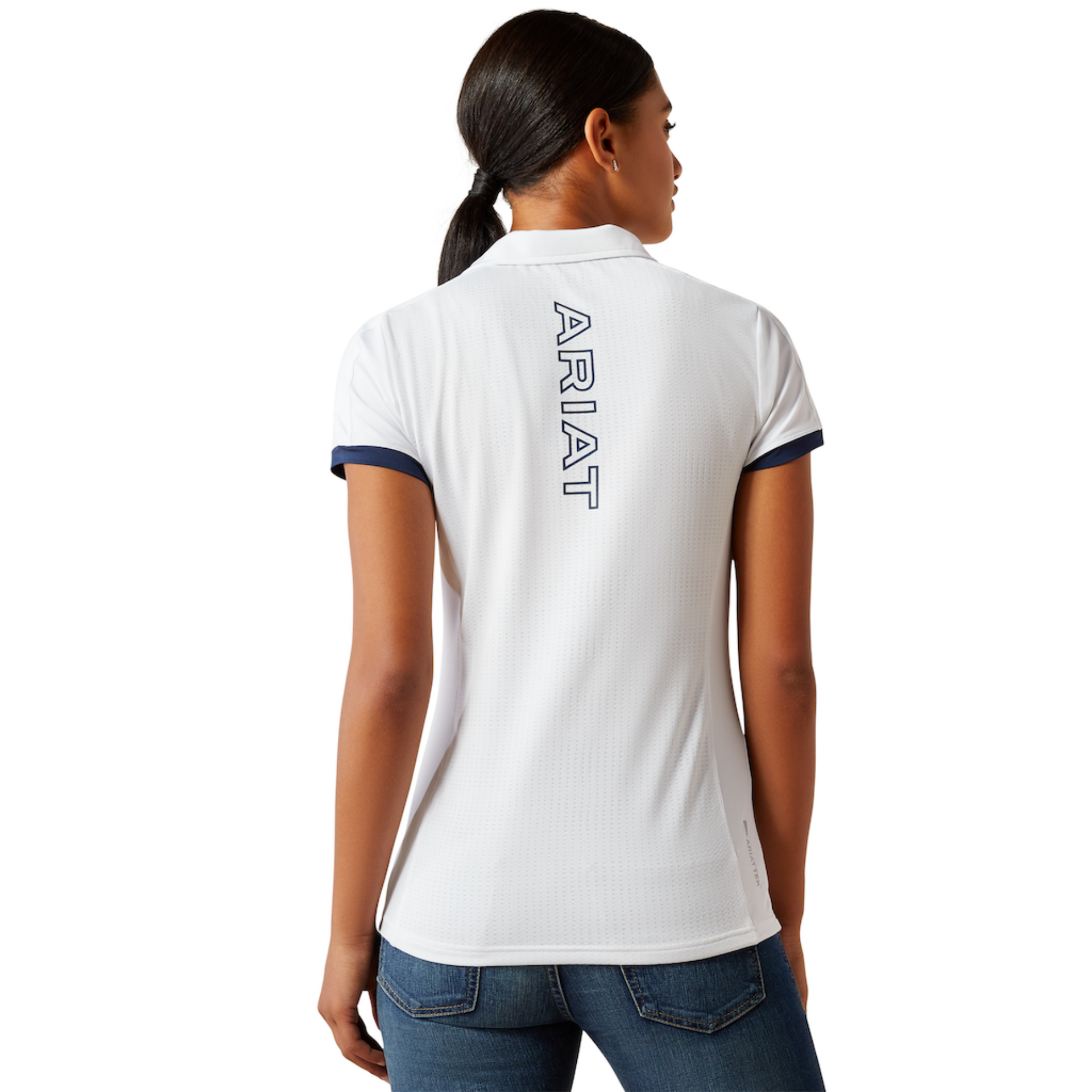 Picture of Ariat 10058544 Bandera Team 1/4 Zip Polo