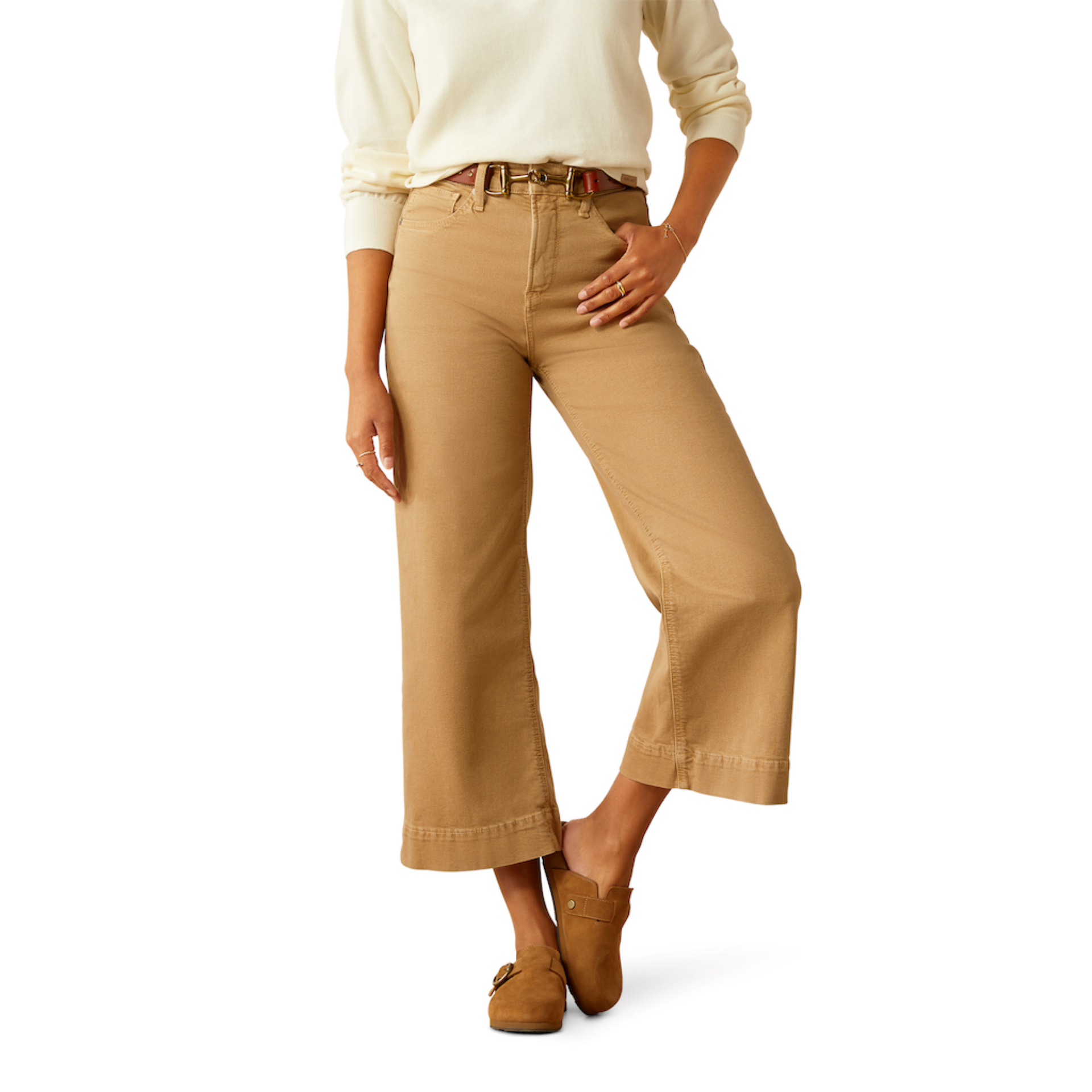 Picture of Ariat 10060878 Ultra High Rise Countryside Wide Leg Crop Jeans