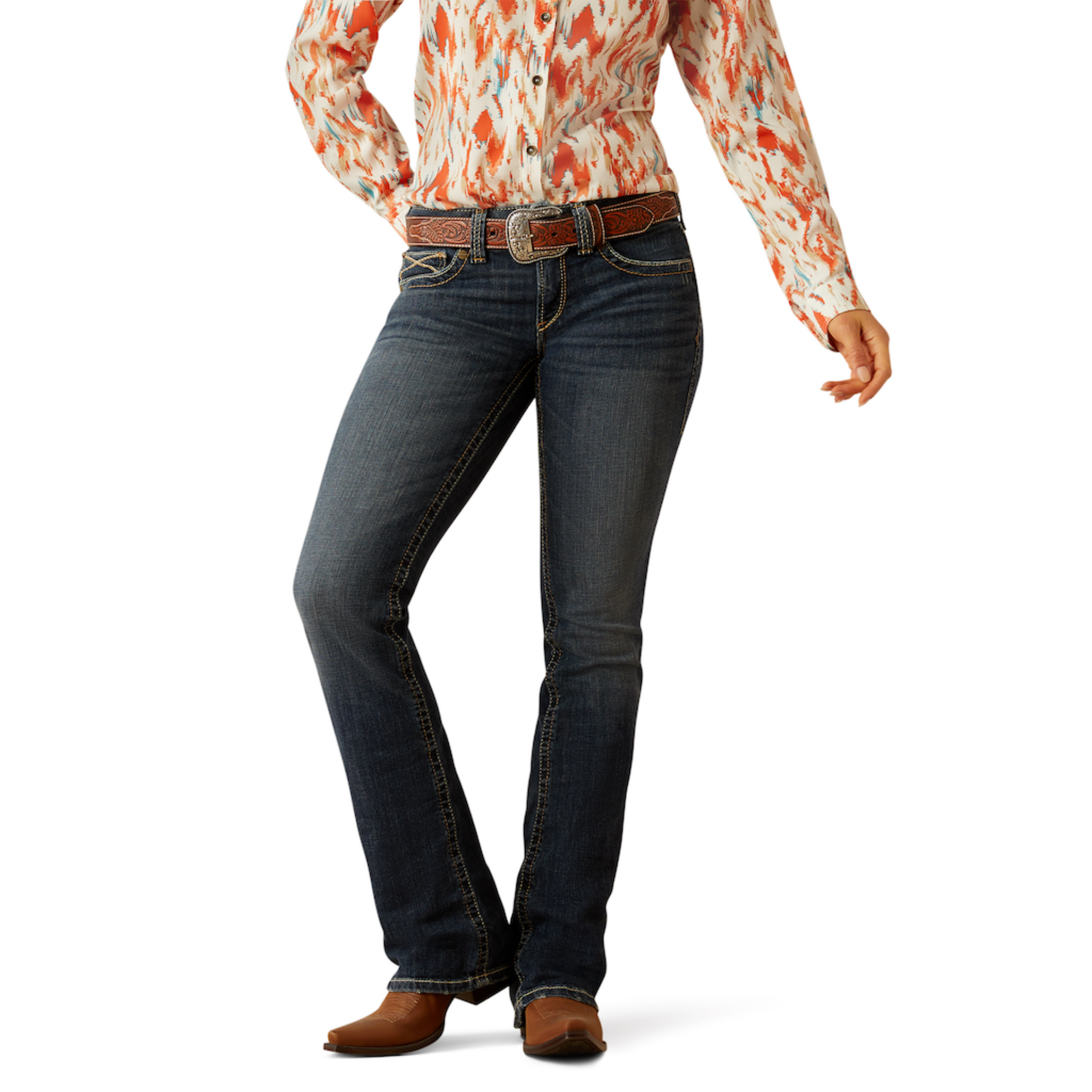 Picture of Ariat 10060987 Mid Rise Lilla Boot Cut Jeans