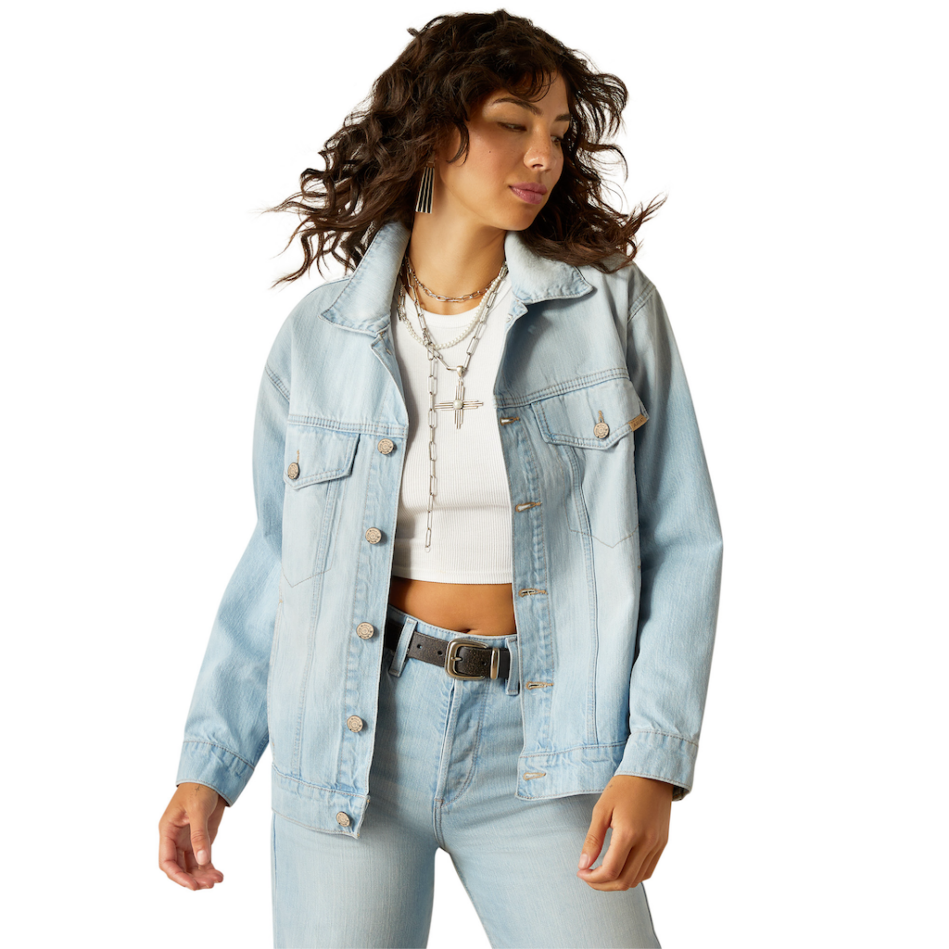 Picture of Ariat 10061759 Oversized Trucker Jacket
