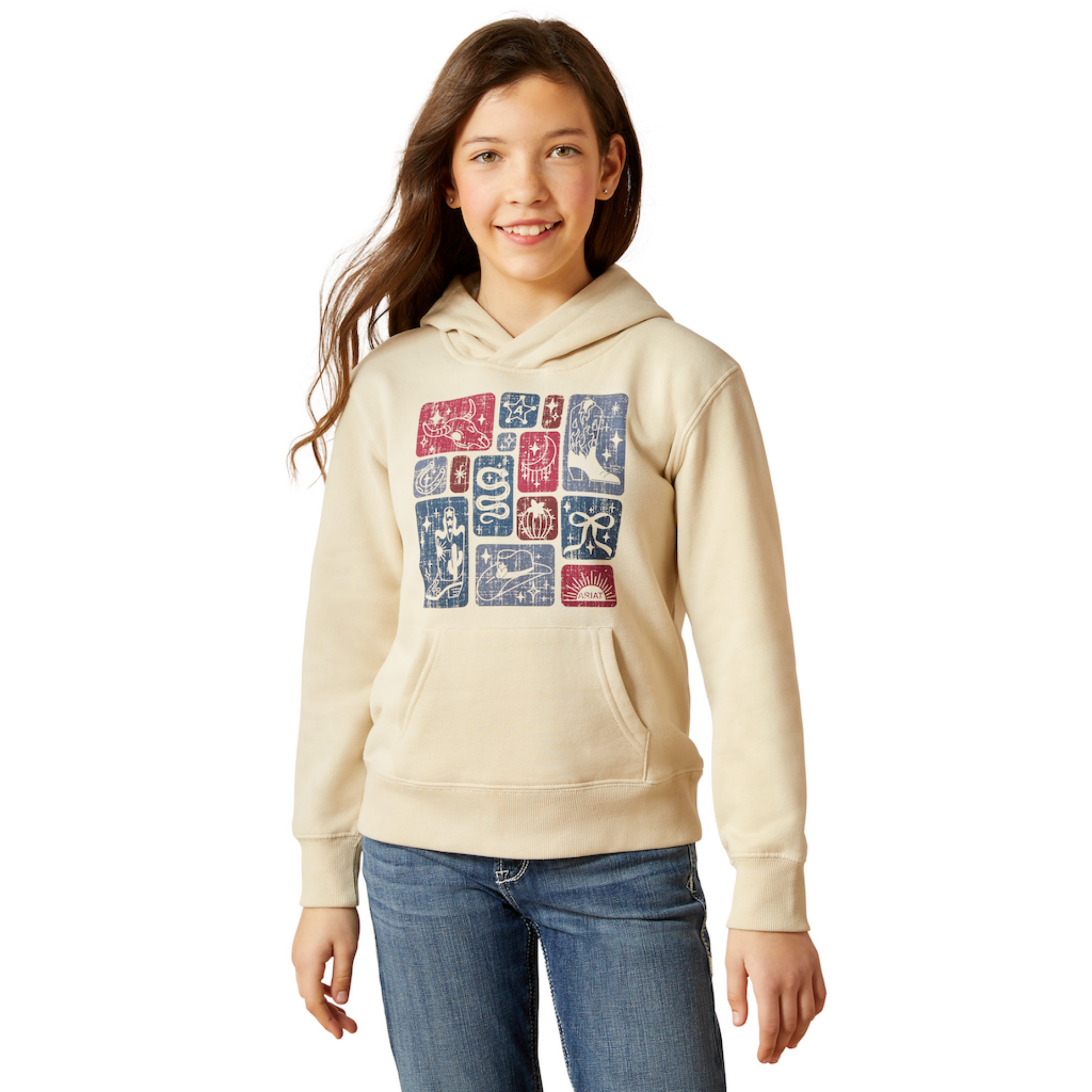 Picture of Ariat 10065937 Western Blocks Hoodie