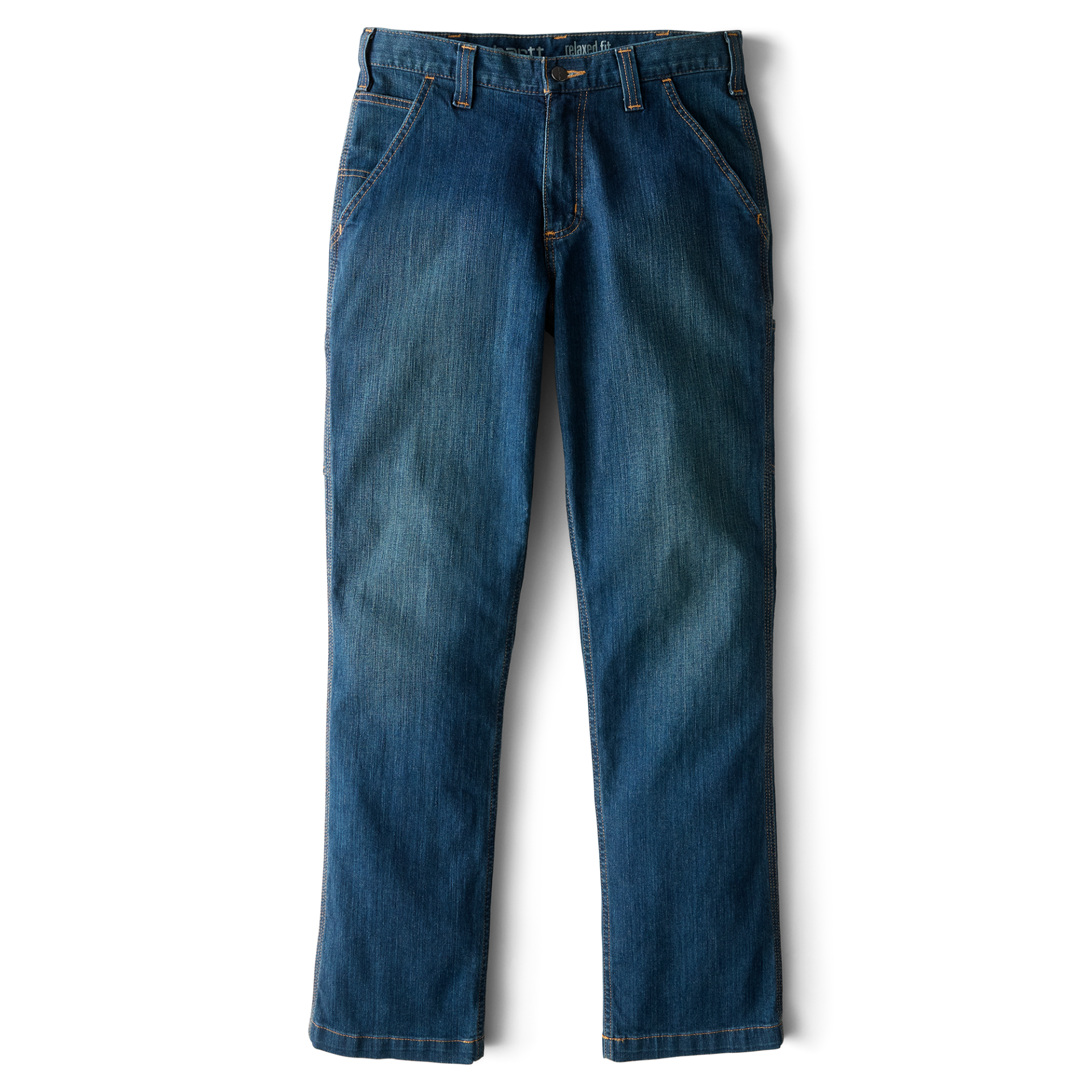 Picture of Carhartt 102808 Mens Relaxed Straight Rugged Flex™ Denim Dungaree