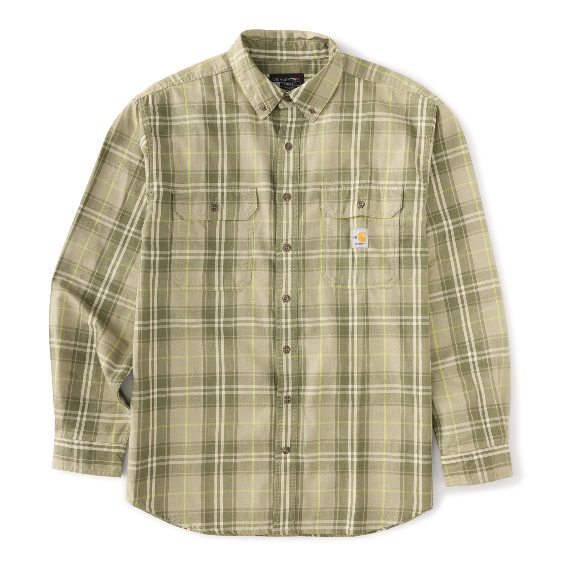 Carhartt  Mens FR LS Plaid Shirt