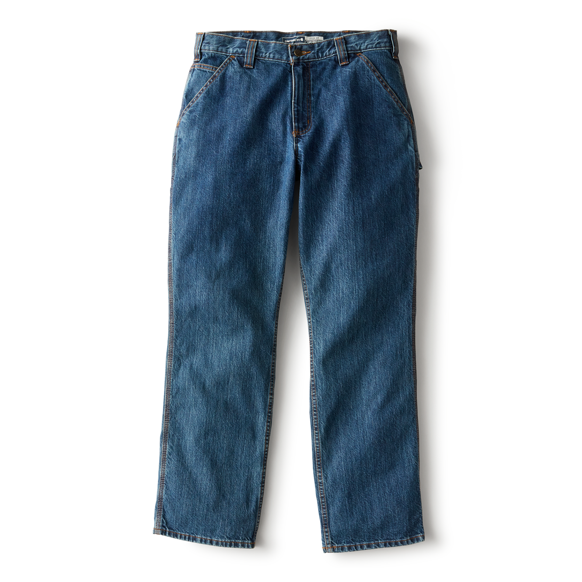 Picture of Carhartt 104941 Mens Loose Straight Denim Dungaree