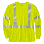 Picture of Carhartt 105784 Mens FR HV Force Loose LS Class 3 T-Shirt