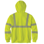 Picture of Carhartt 105786 Mens FR HV Force Full Zip Class 3 Sweatshirt