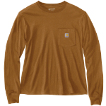 Picture of Carhartt 106121 Womens TENCEL Fiber Series Loose Fit Long-Sleeve Pocket T-Shirt