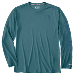 Picture of Carhartt 106164 Mens Force Sun Defender™ Relaxed LS Logo T-Shirt